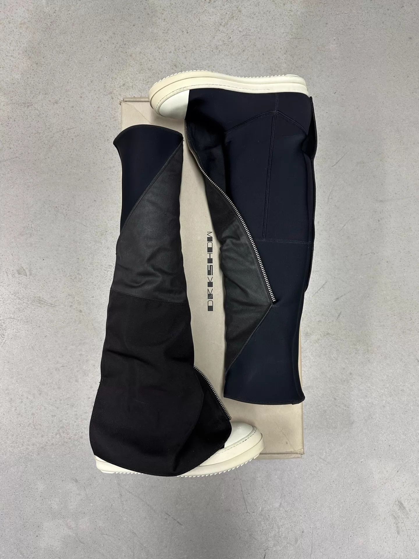 Rick Owens Rick Owens Drkshdw Waxed Fetish Draped Boots 41.5 (Non-23ss) Size US 8.5 / EU 41-42 - 6 Thumbnail