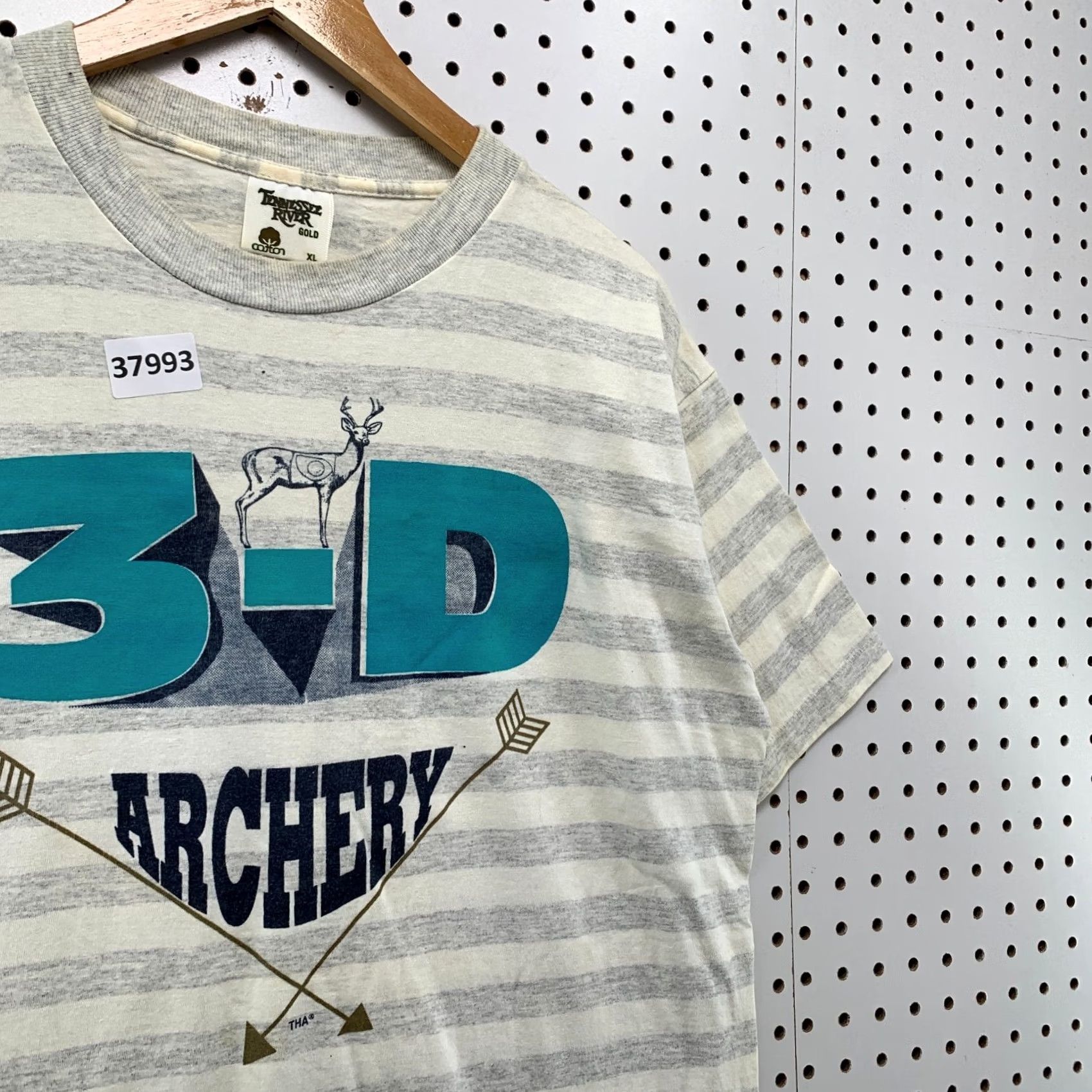 Vintage VINTAGE 90s 3D Archery Shirt Mens XL White Gray USA Single Stitch T-Shirt Size US XL / EU 56 / 4 - 4 Thumbnail