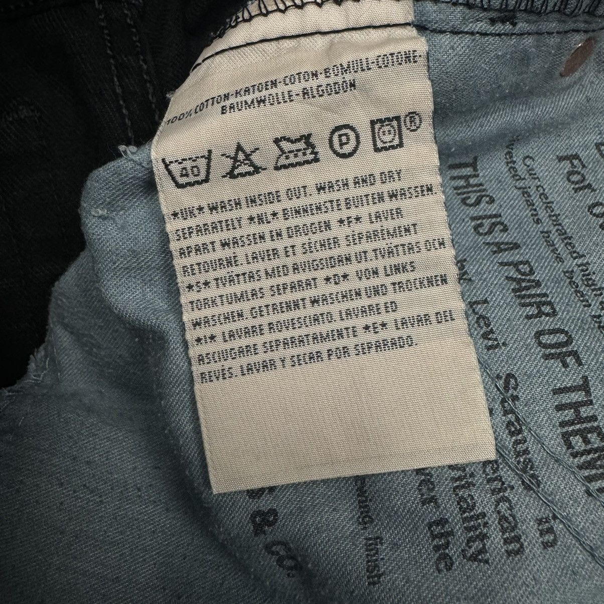 Levi's Crazy Vintage Y2K Levi’s 521 XX Black Wash Denim Jeans Size US 30 / EU 46 - 17 Thumbnail