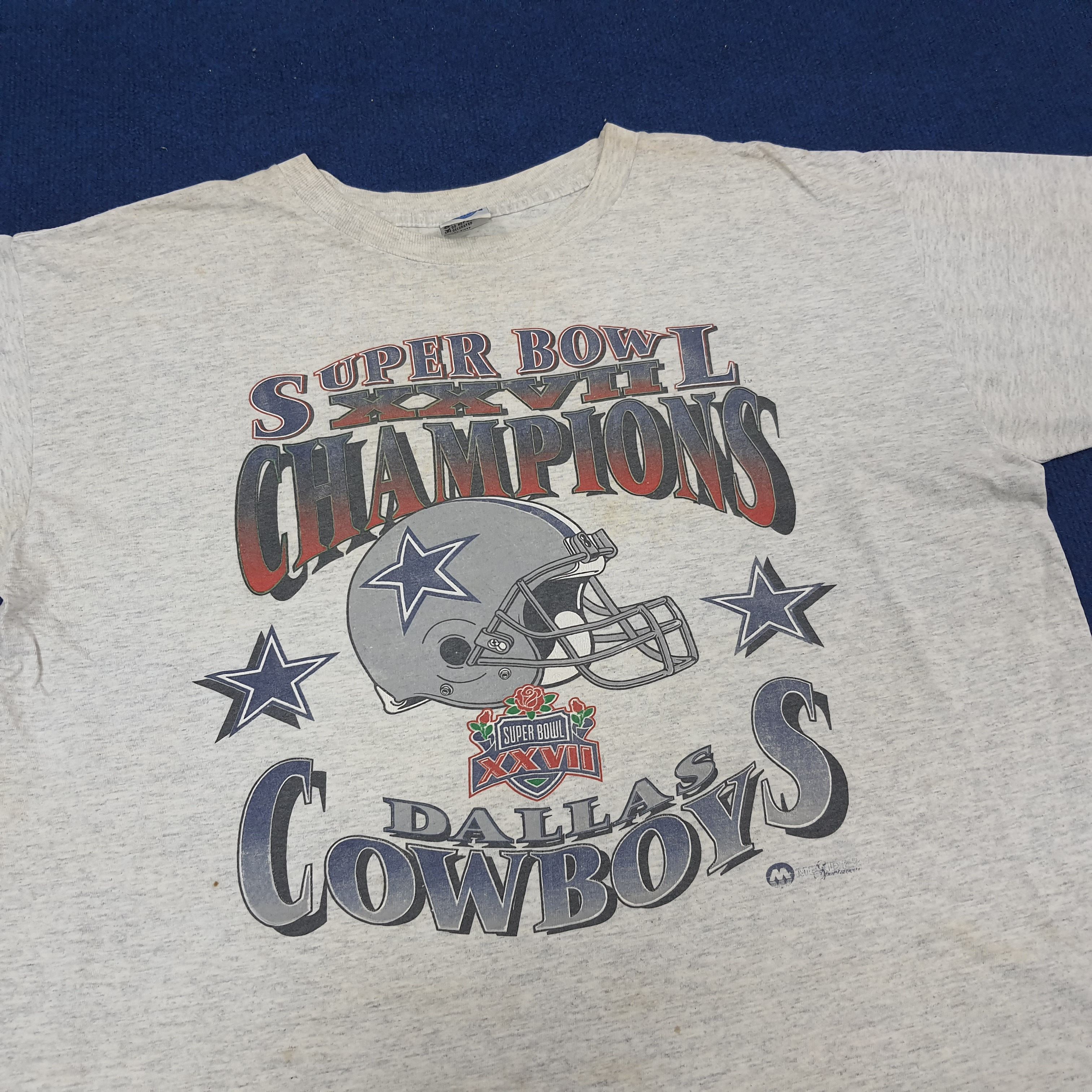 NFL × Vintage Vintage Super Bowl Dallas Cowboys NFL Tshirt C219N76 Size US XXL / EU 58 / 5 - 2 Thumbnail