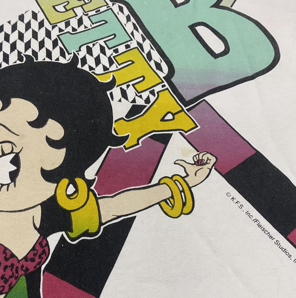 Cartoon Network Vintage 90s Betty Boop Overprinted Sweatshirt - STAINS Size US M / EU 48-50 / 2 - 9 Thumbnail