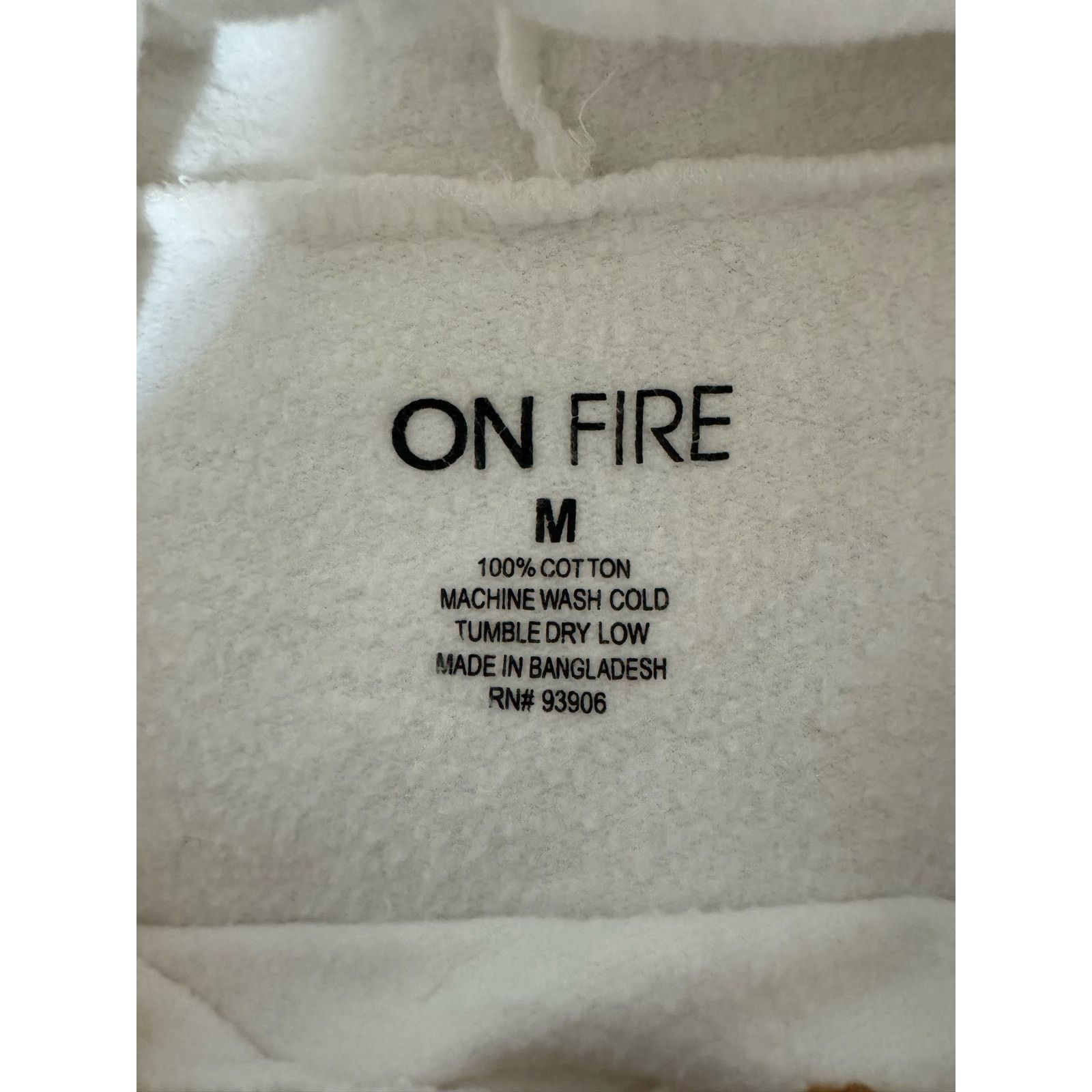 Unknown London On Fire White Hoodie Pullover Jacket Women Size M USED Size M / US 6-8 / IT 42-44 - 7 Thumbnail
