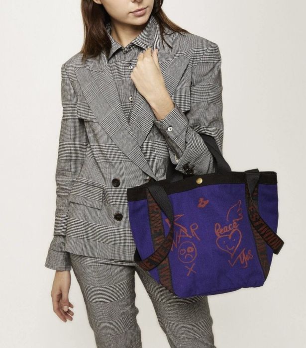 Vivienne westwood sale ethical fashion checkered tote bag grailed