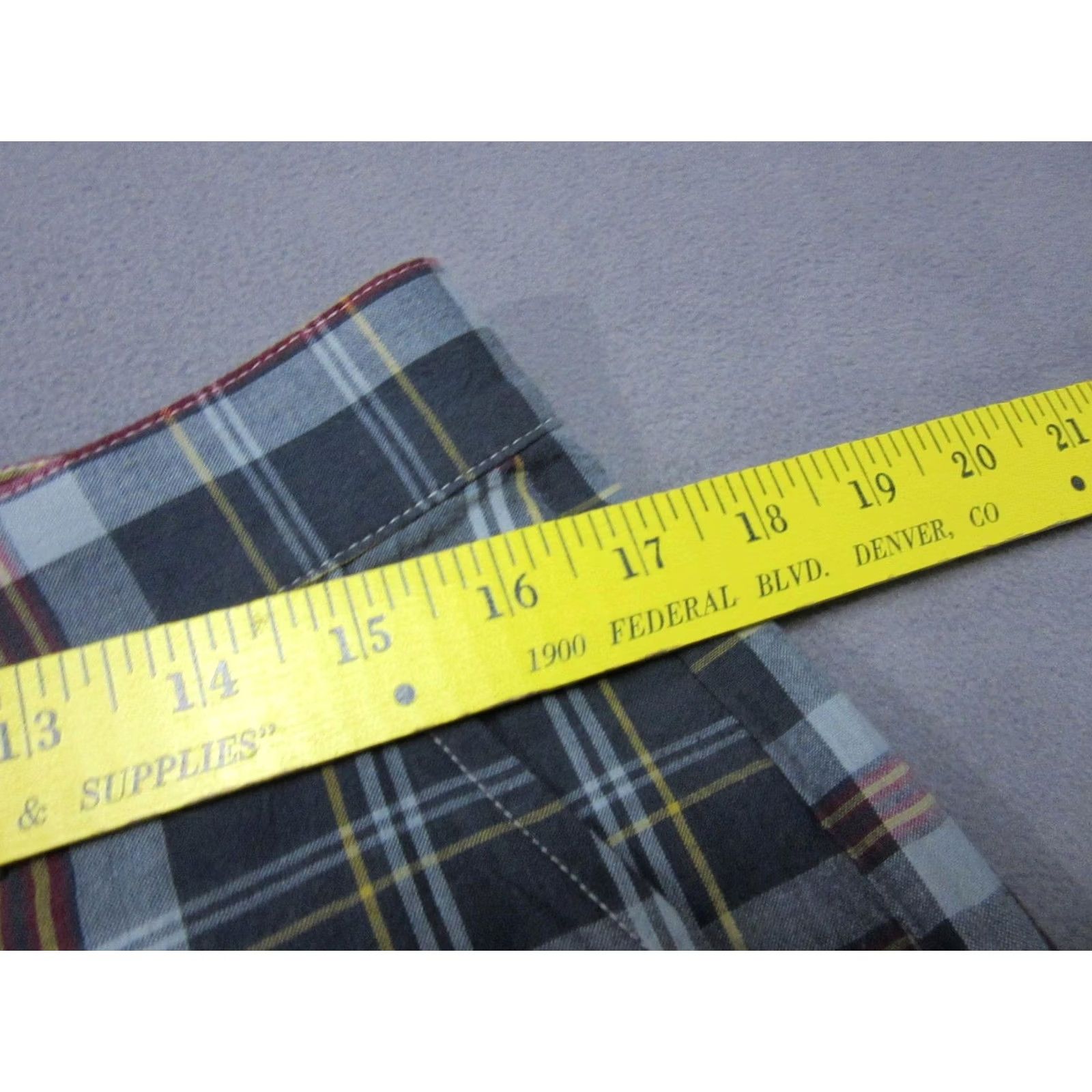 Bills Khakis Bills Khakis Pants Mens 33x38 Blue Derby Plaid Raw Hem Parker Preppy Chino USA Size US 33 - 5 Thumbnail