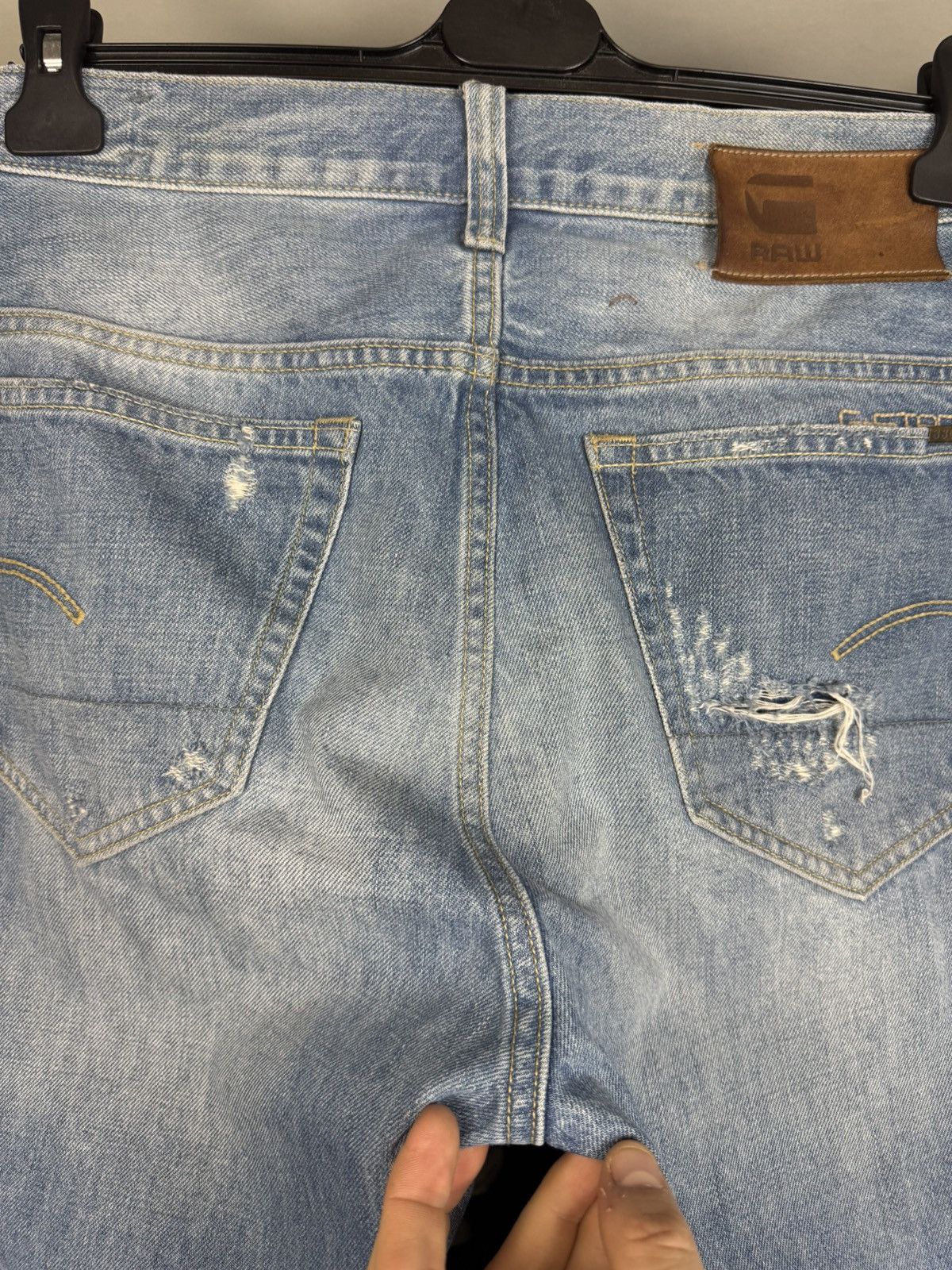 G-Star G-Star Raw Men’s Distressed Ripped Jeans Size US 34 / EU 50 - 17 Thumbnail