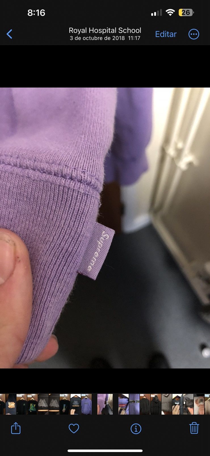 Supreme Supreme Gonz Logo Hoodie Purple – Size M Size US M / EU 48-50 / 2 - 2 Thumbnail