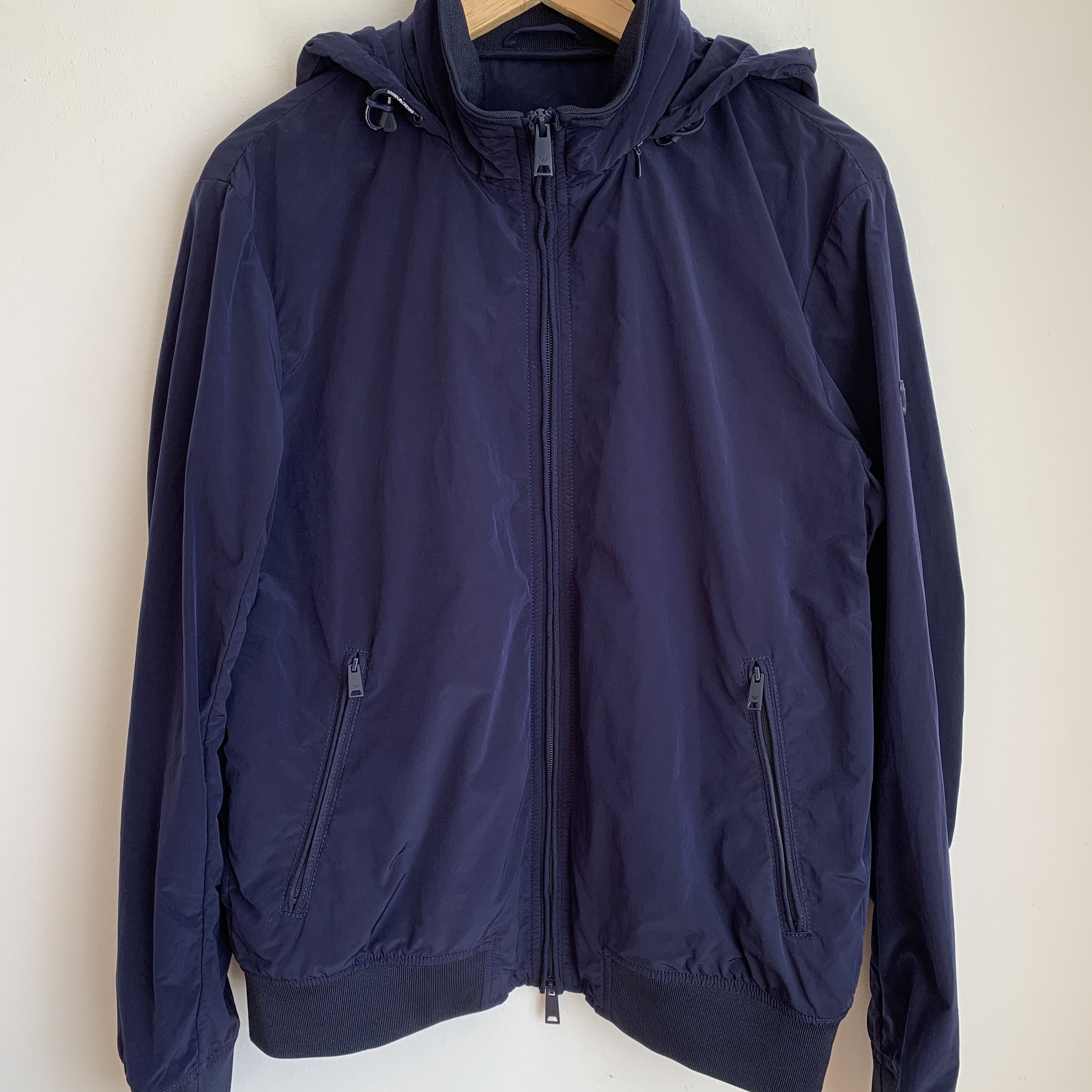 Emporio Armani Emporio Armani Men's Black Blouson Jacket Hood Storage Size US M / EU 48-50 / 2 - 4 Thumbnail