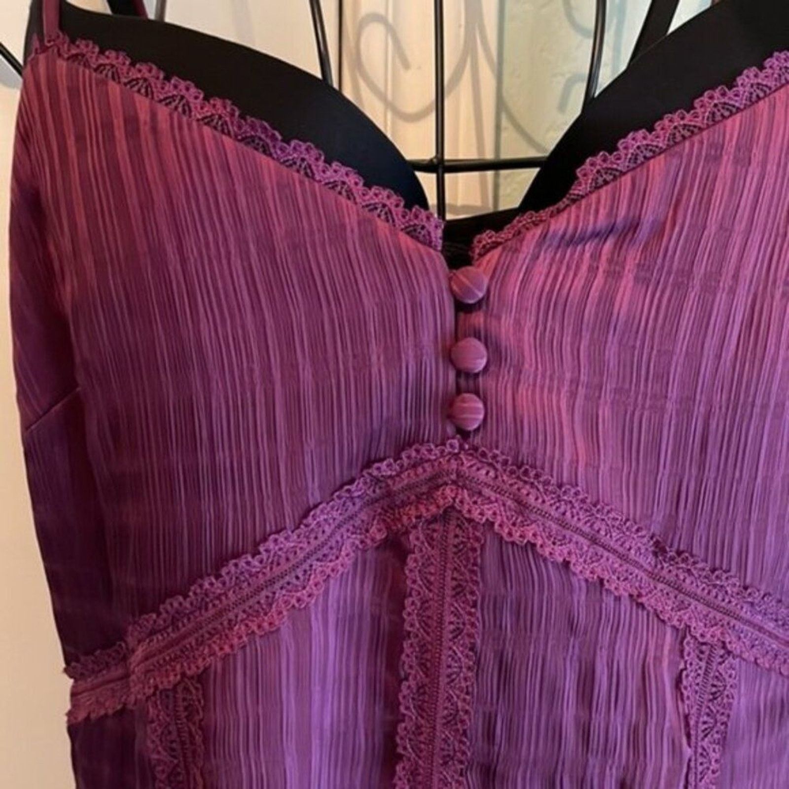 Alice + Olivia Alice + Olivia Genevieve Spaghetti Strap Dress Boysnberry 10 Size L / US 10 / IT 46 - 6 Thumbnail