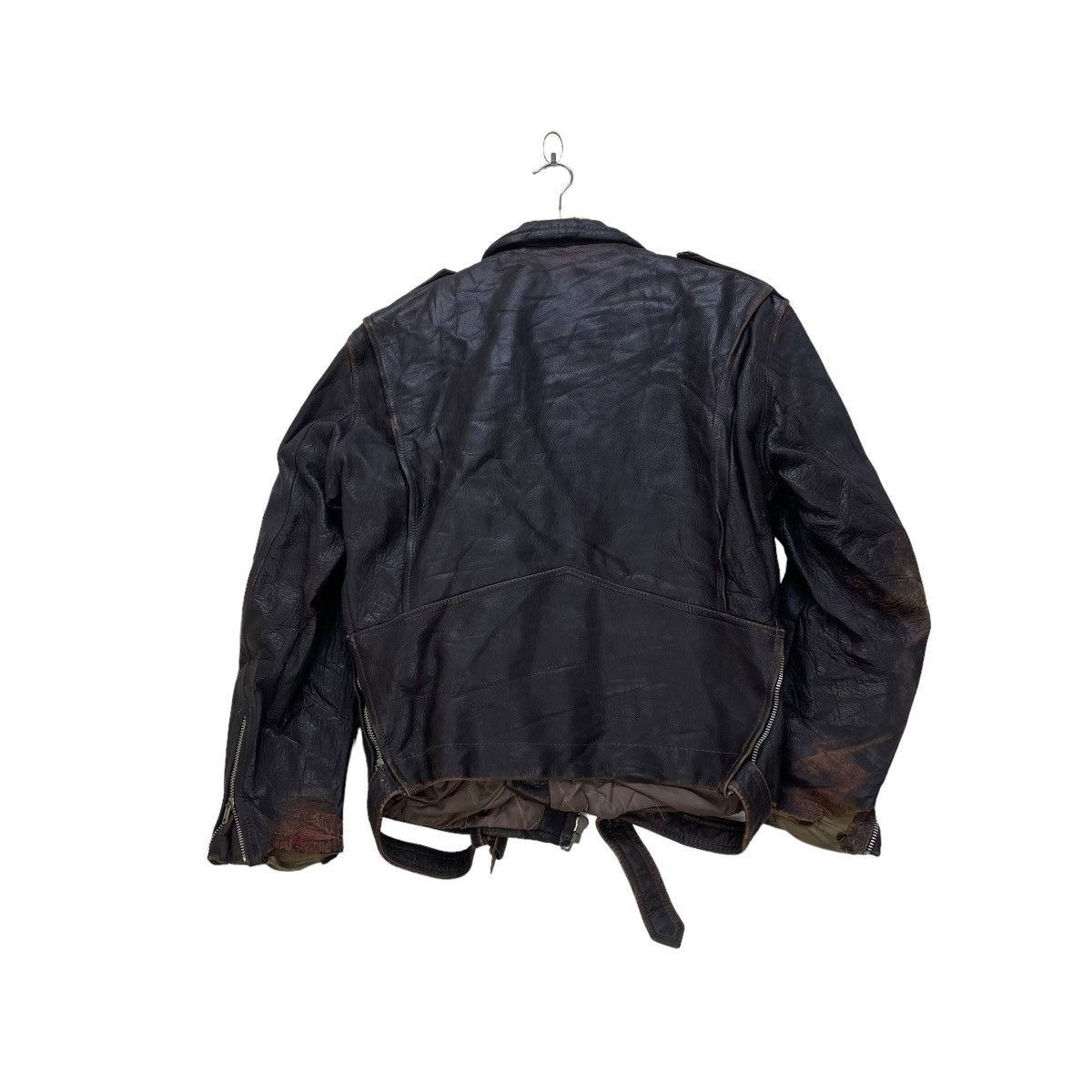 Kadoya 💥Vintage 80s Double Collar Leather Jacket Size US M / EU 48-50 / 2 - 2 Thumbnail