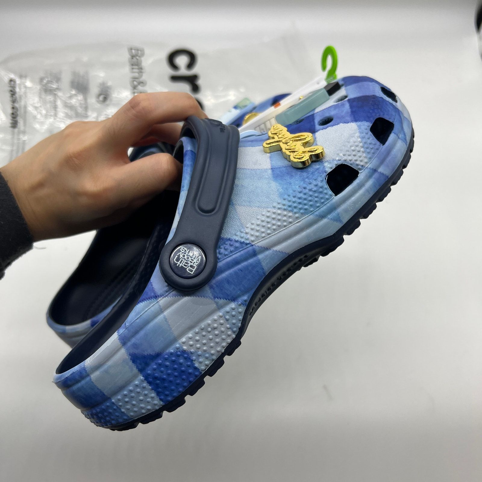 Crocs Bath and Body Works Crocs Gingham w/ Jibbitz™ Charms Size US 7 / IT 37 - 11 Thumbnail