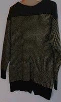 Liz Claiborne Vintage Liz Claiborne Wool Sweater Black Gold Grid Knit M Size M / US 6-8 / IT 42-44 - 2 Thumbnail