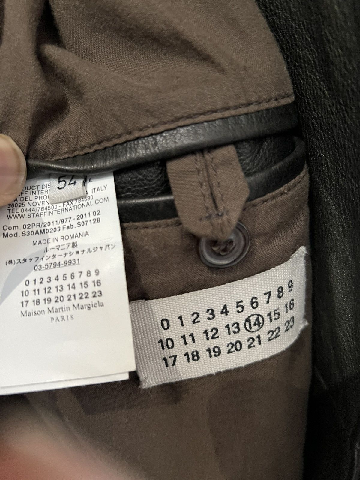 Green- Margiela 5 zip Leather Jacket