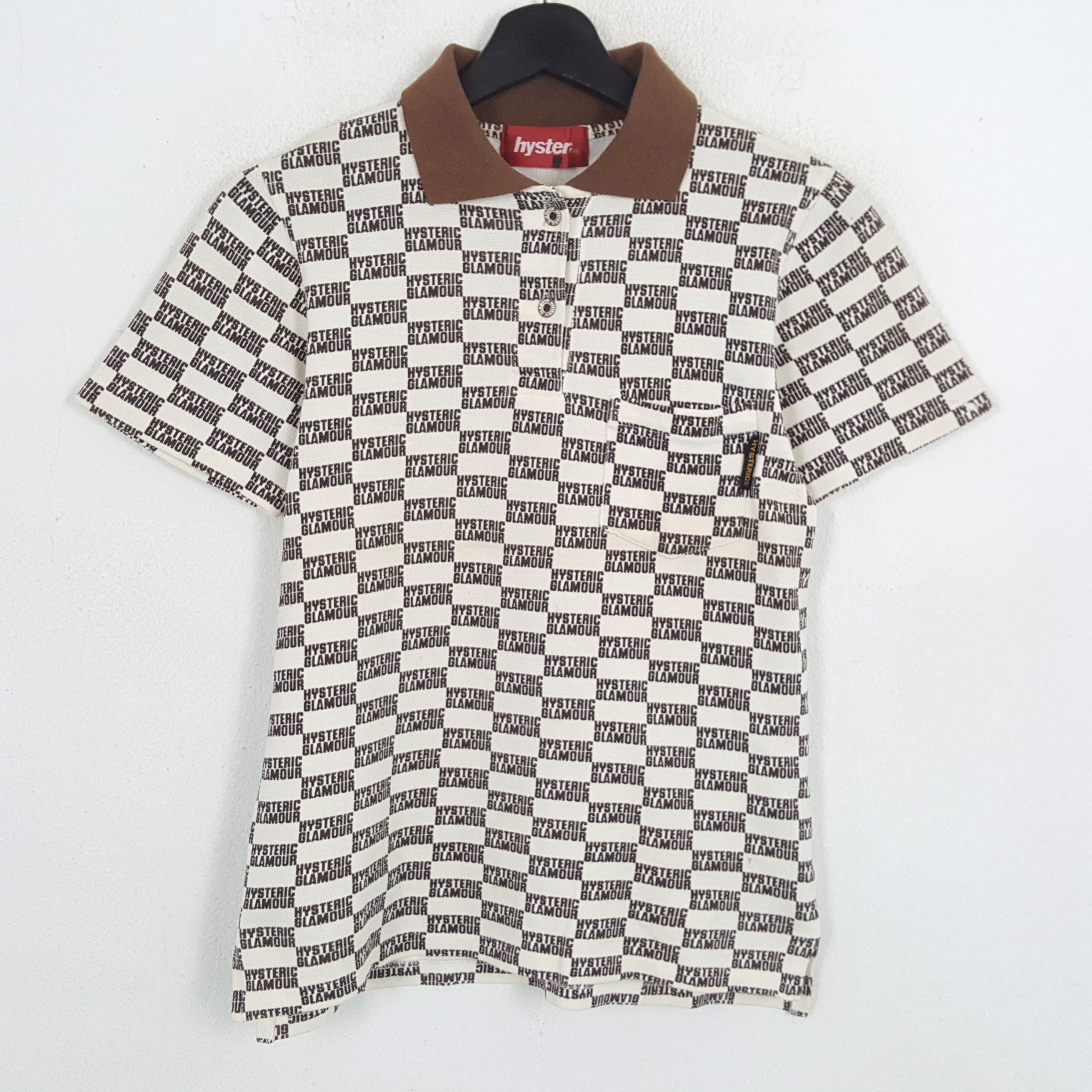 Hysteric Glamour × Japanese Brand × Vintage HYSTERIC GLAMOUR Fashion Casual Full Print Style Polos Size S / US 4 / IT 40 - 1 Thumbnail