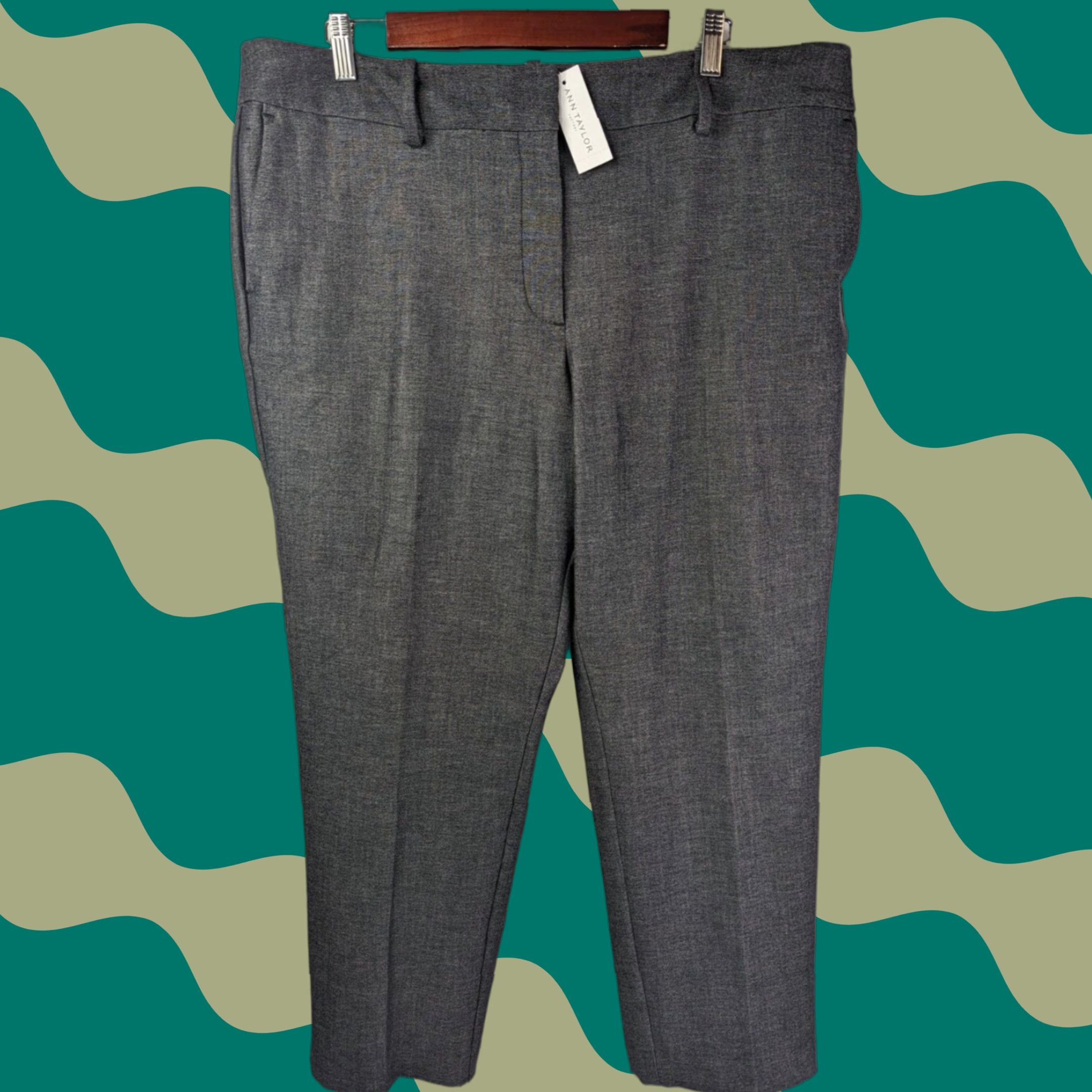 Ann Taylor NWT Ann Taylor Factory Straight Pants Trousers in Modern Size 16 Grey Size 38" / US 16 / IT 52 - 1 Thumbnail