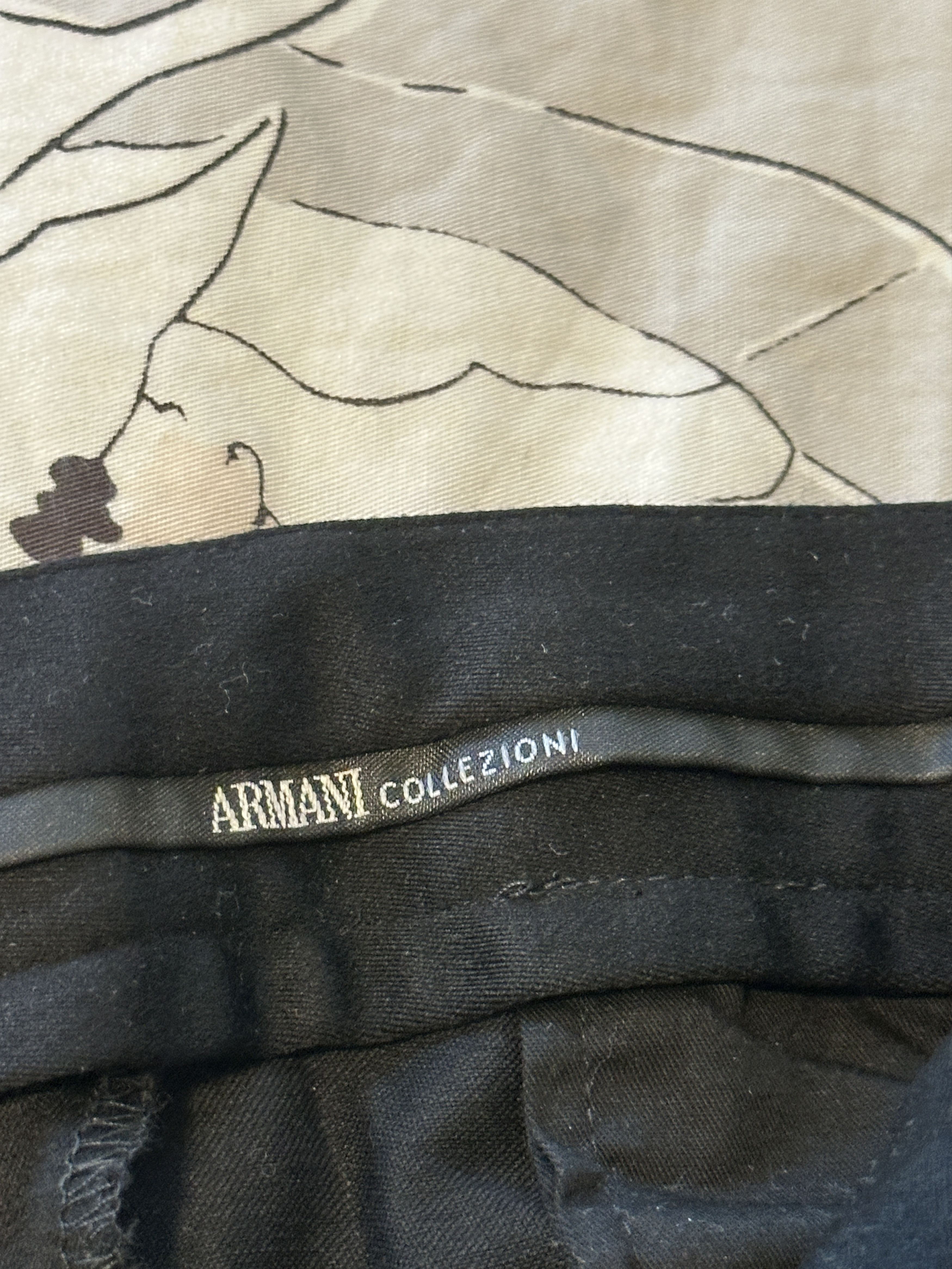 Armani Collezioni Armani Collezioni Men's Classic Fit Black Pants Size 38L Size US 38 / EU 54 - 3 Thumbnail