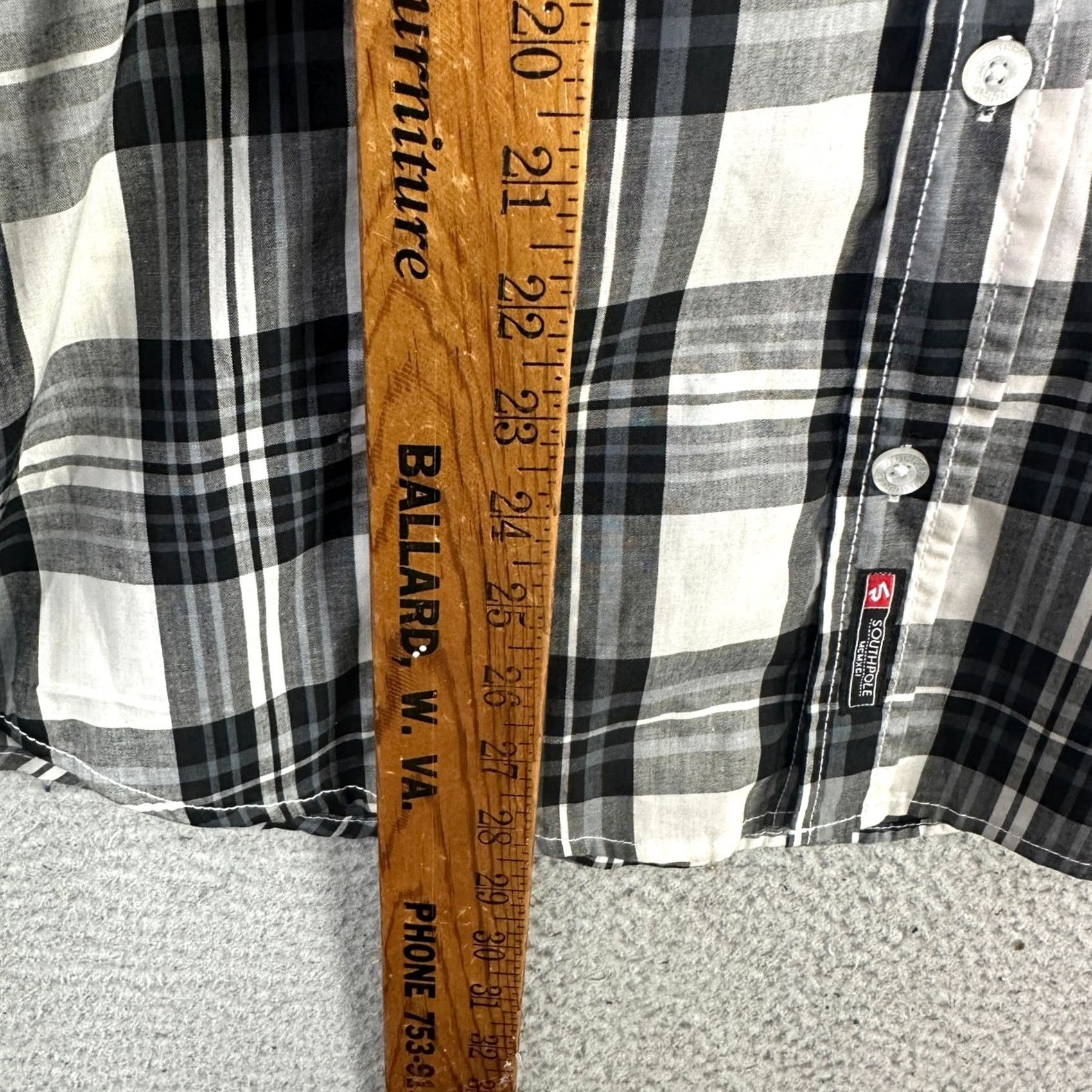 Southpole Southpole Shirt Button Up Mens Medium Black White Plaid Flap Pocket Casual NEW Size US M / EU 48-50 / 2 - 7 Thumbnail