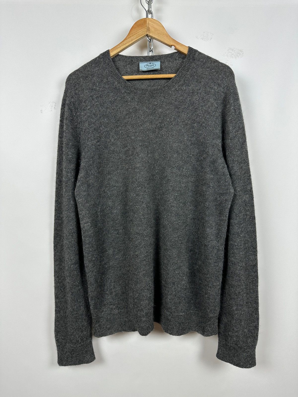 Prada Prada Gray Alpaca Wool Sweater Size US L / EU 52-54 / 3 - 1 Thumbnail
