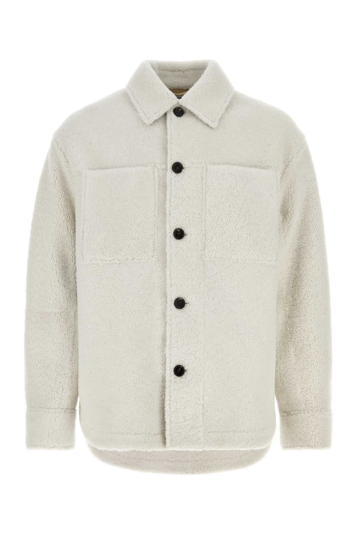 Bottega Veneta Chalk Shearling Oversize Shirt Size US S / EU 44-46 / 1 - 1 Thumbnail