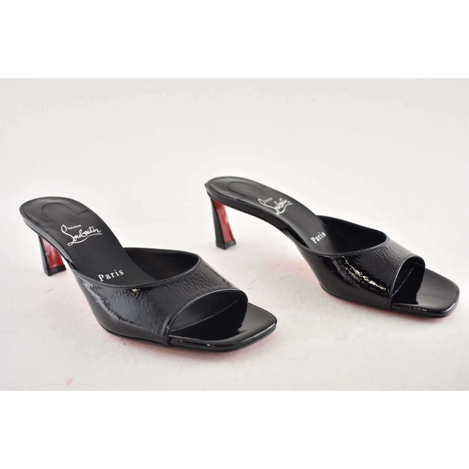 Christian Louboutin Christian Louboutin Condora Mule 55 Black Patent Backless Size US 7.5 / IT 37.5 - 4 Thumbnail