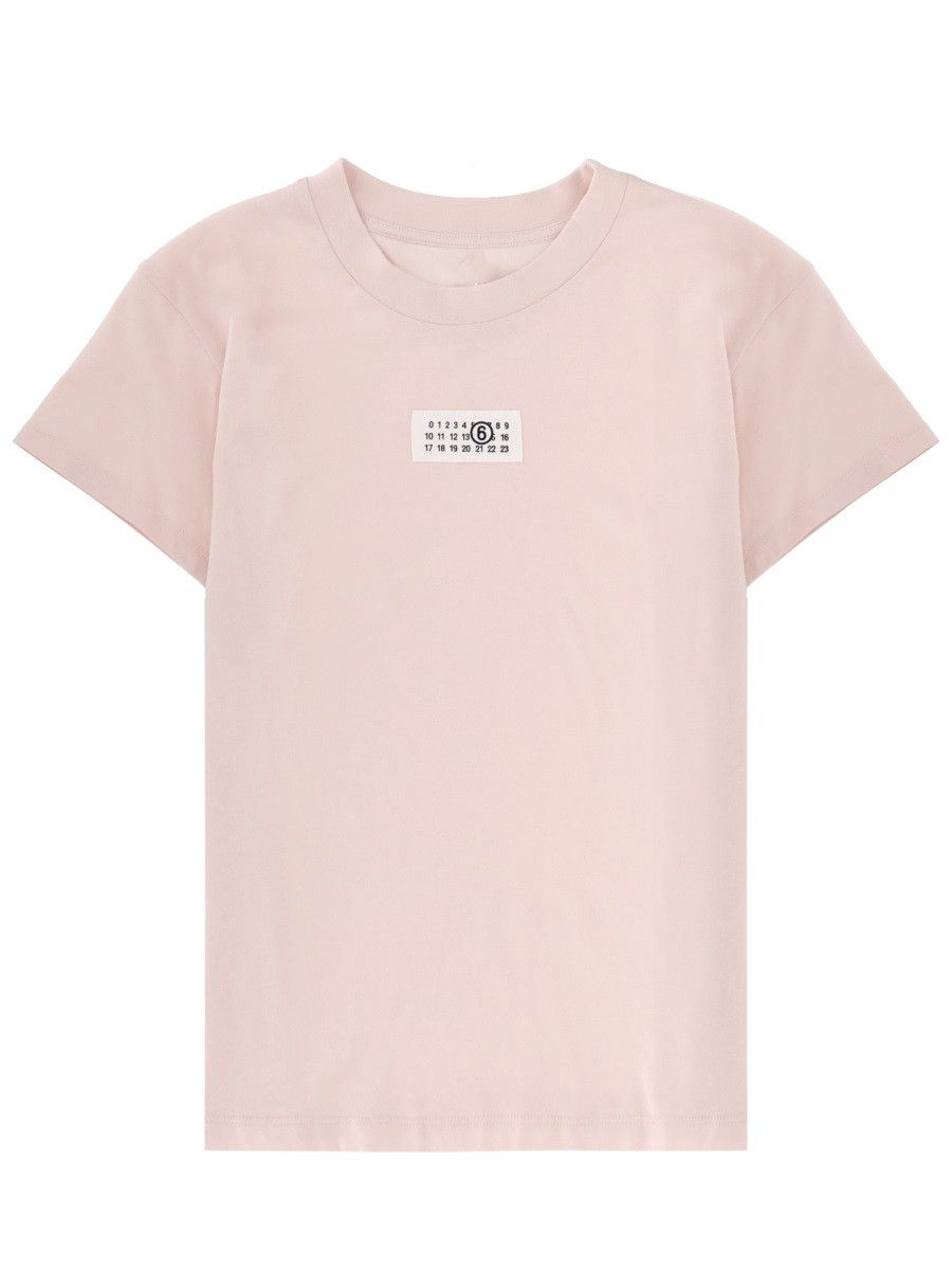 MM6 MM6 T-SHIRT WITH LOGO - PINK Size XS / US 0-2 / IT 36-38 - 1 Thumbnail