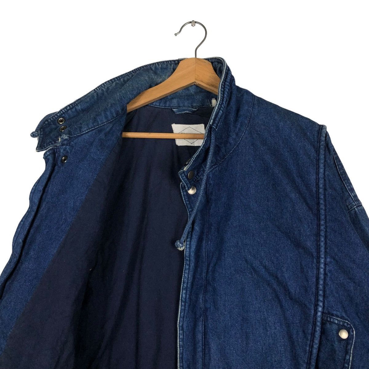Japanese Brand VINTAGE BOMBER JACKET DENIM PARACHUTE RIVERSON ISSEY MIYAKE Size US M / EU 48-50 / 2 - 14 Thumbnail