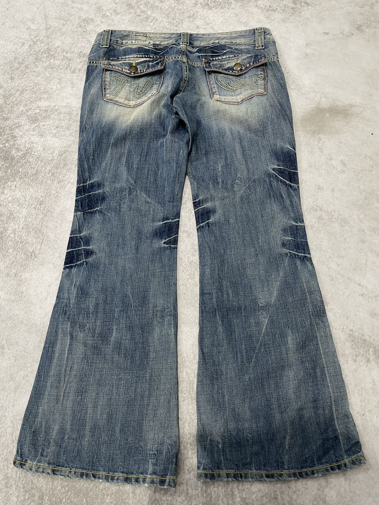 Hysteric Glamour 2000s only japan Super Flared acid wash denim Y2k style Size US 33 - 8 Thumbnail
