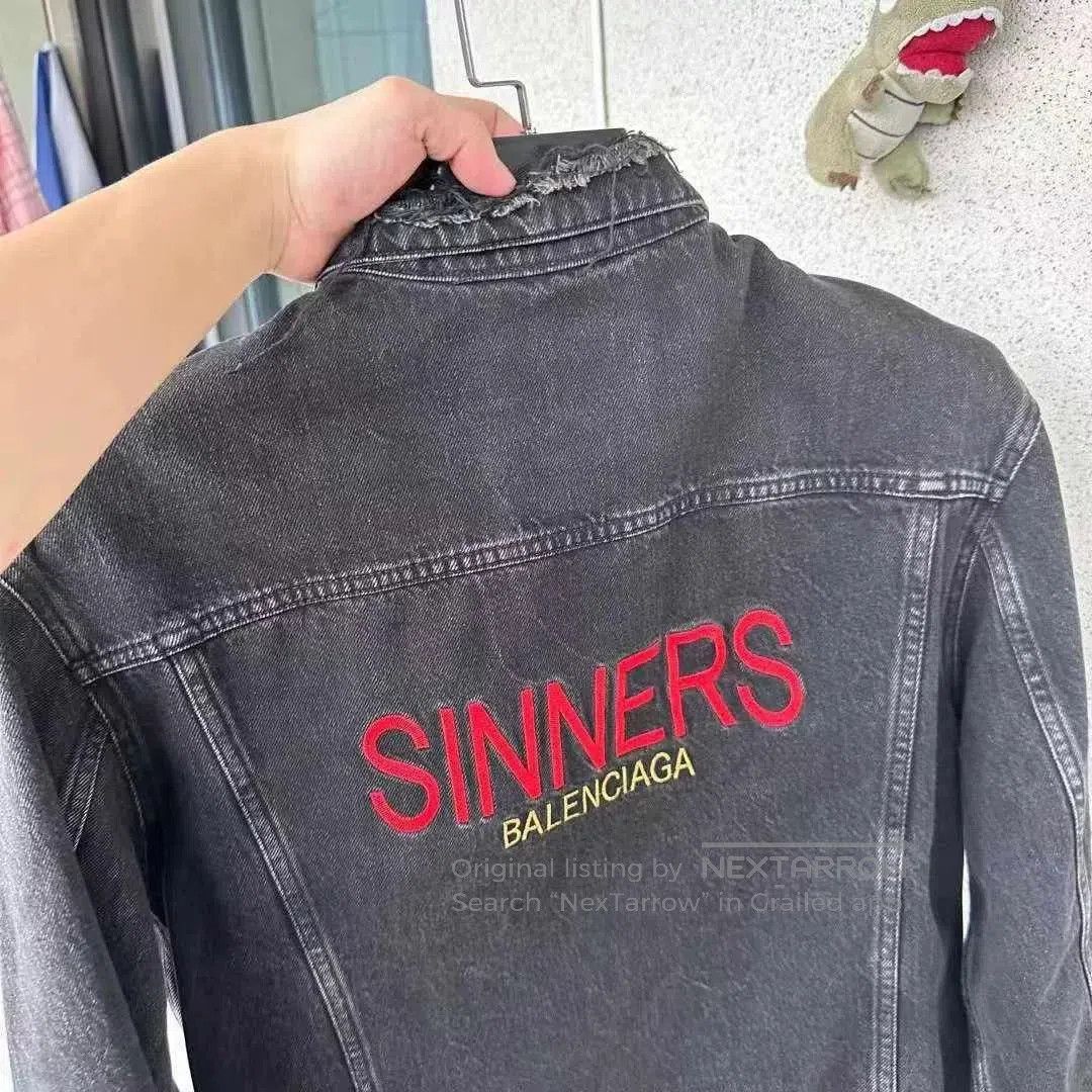 Balenciaga Balenciaga Sinners Denim Jacket. Size US M / EU 48-50 / 2 - 3 Thumbnail