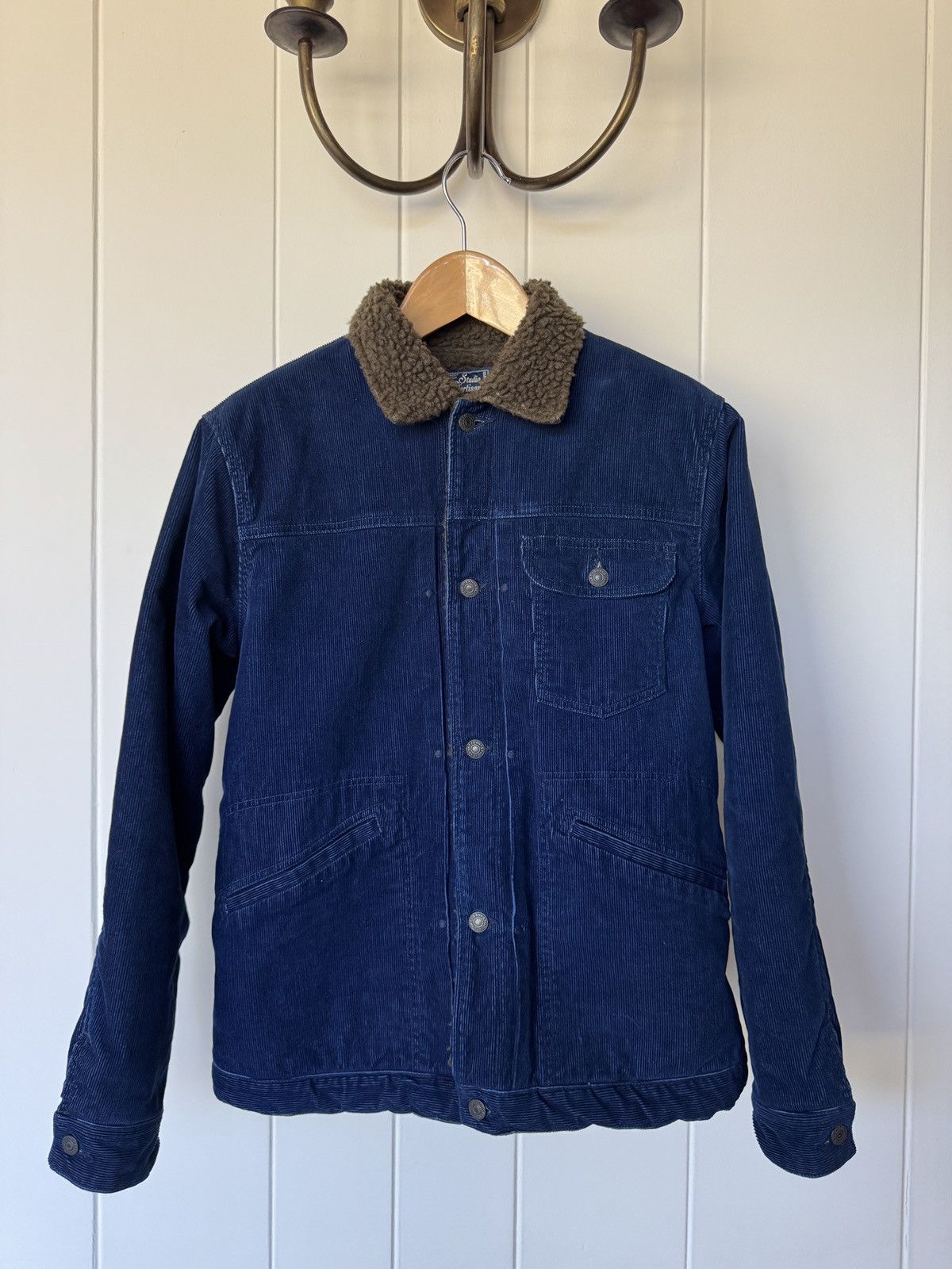 Studio D'Artisan Corduroy fleece lined trucker jacket Size US M / EU 48-50 / 2 - 1 Thumbnail