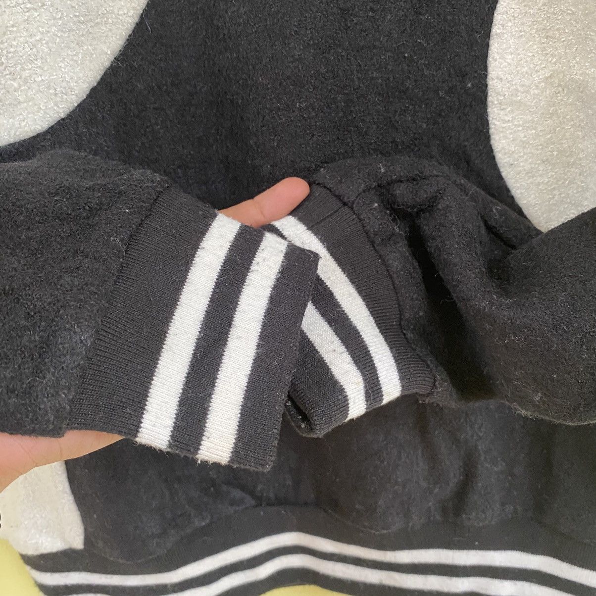 Designer × Japanese Brand 💥 BENJAMINE CADETTE BLACK WHITE WOOL CREWNECK SWEATER Size US M / EU 48-50 / 2 - 5 Thumbnail