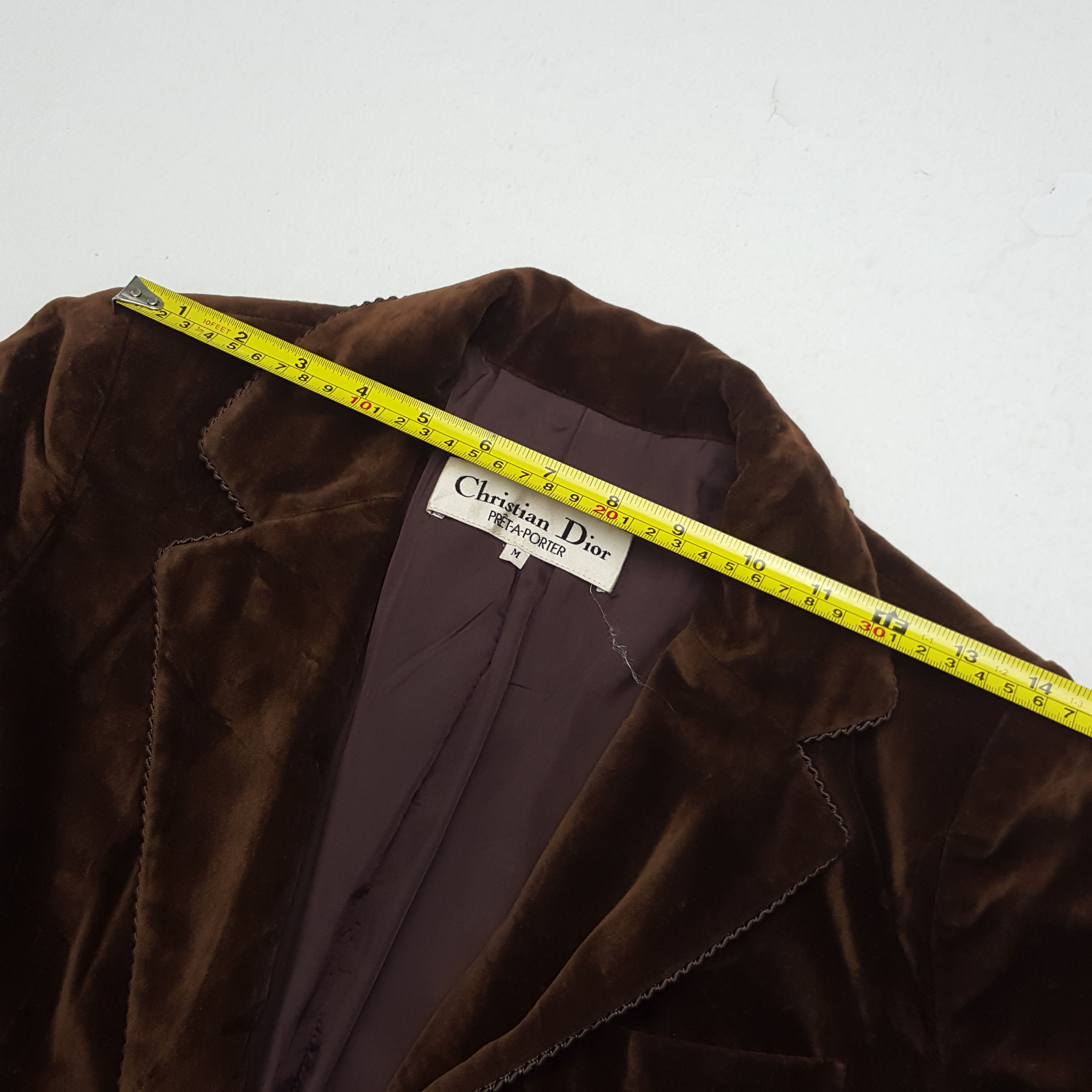 Christian Dior Monsieur × Vintage Vintage Christian Dior Custom Art Logo Velvet Blazer Coat Size S / US 4 / IT 40 - 5 Thumbnail