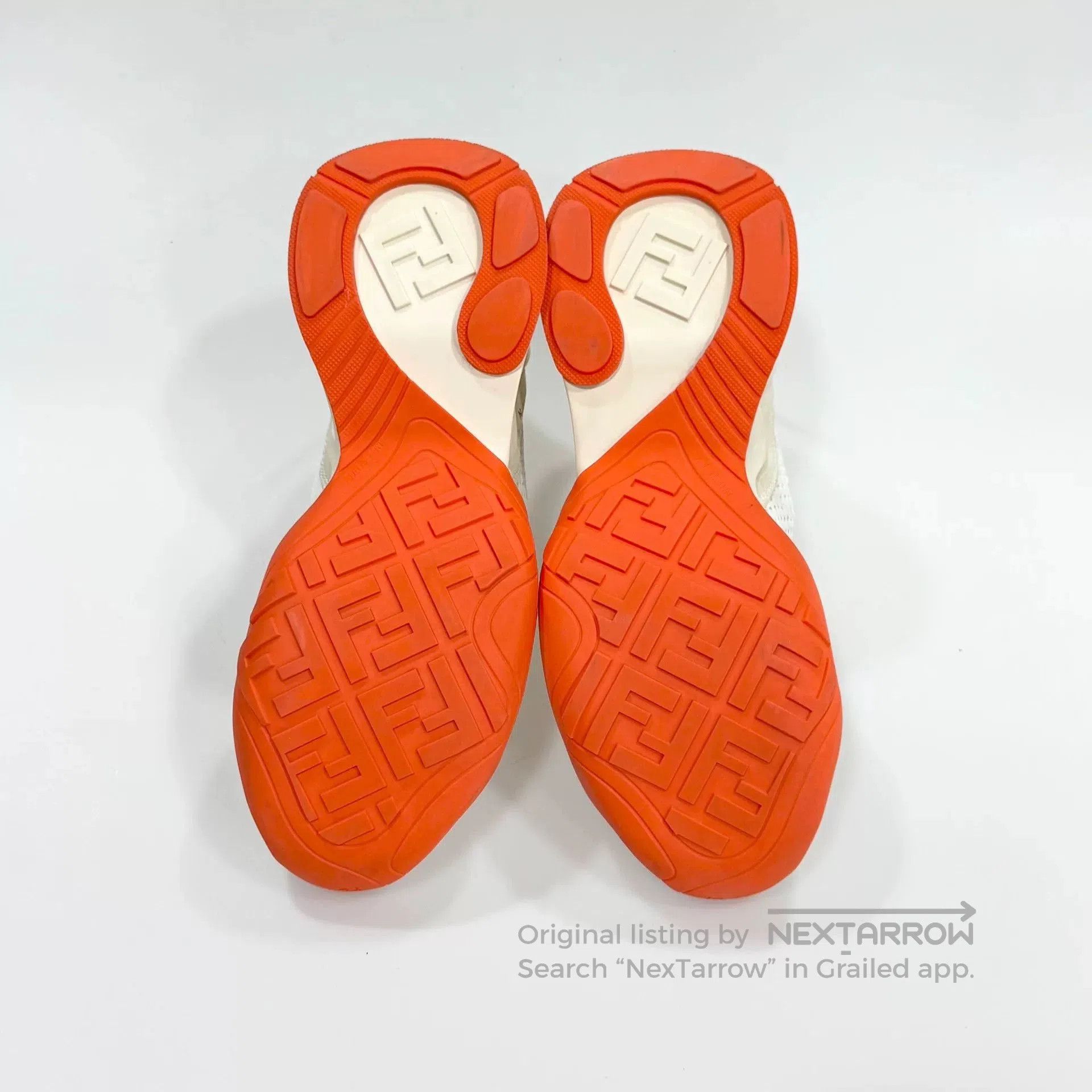 Fendi FENDI White Orange Sneakers. Size US 6.5 / IT 36.5 - 5 Thumbnail