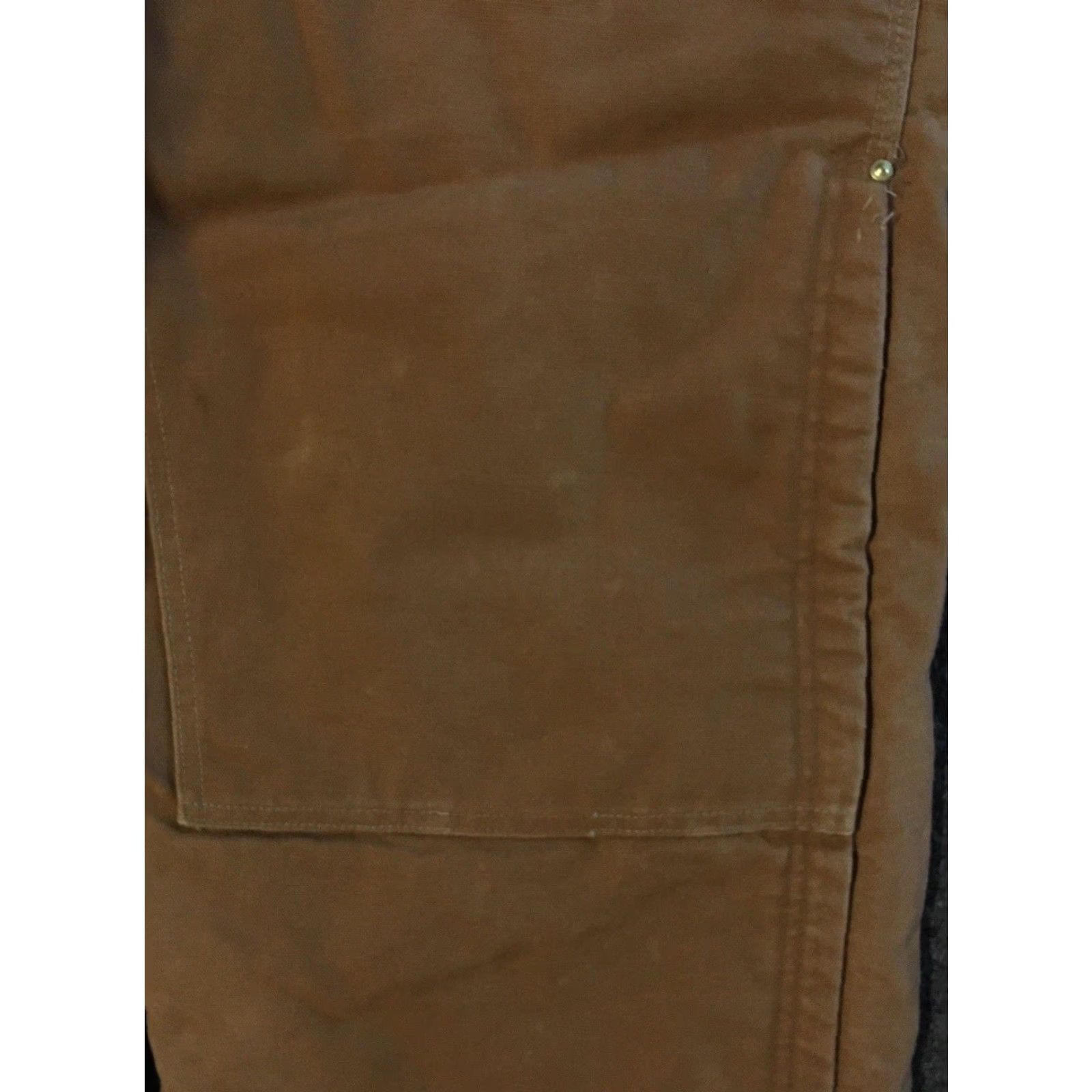 Carhartt VINTAGE Carhartt Overalls 52 USA Beige Quilt Lined 80s 90s Grunge Trucker Biker Punk Workwear Jeans Men Size US 36 / EU 52 - 3 Thumbnail
