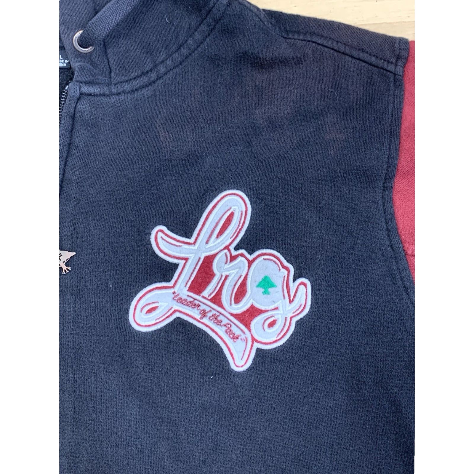 Vintage VINTAGE LRG Jacket Mens L Hooded Embroidered Full Zip Varsity Black Size US L / EU 52-54 / 3 - 3 Thumbnail