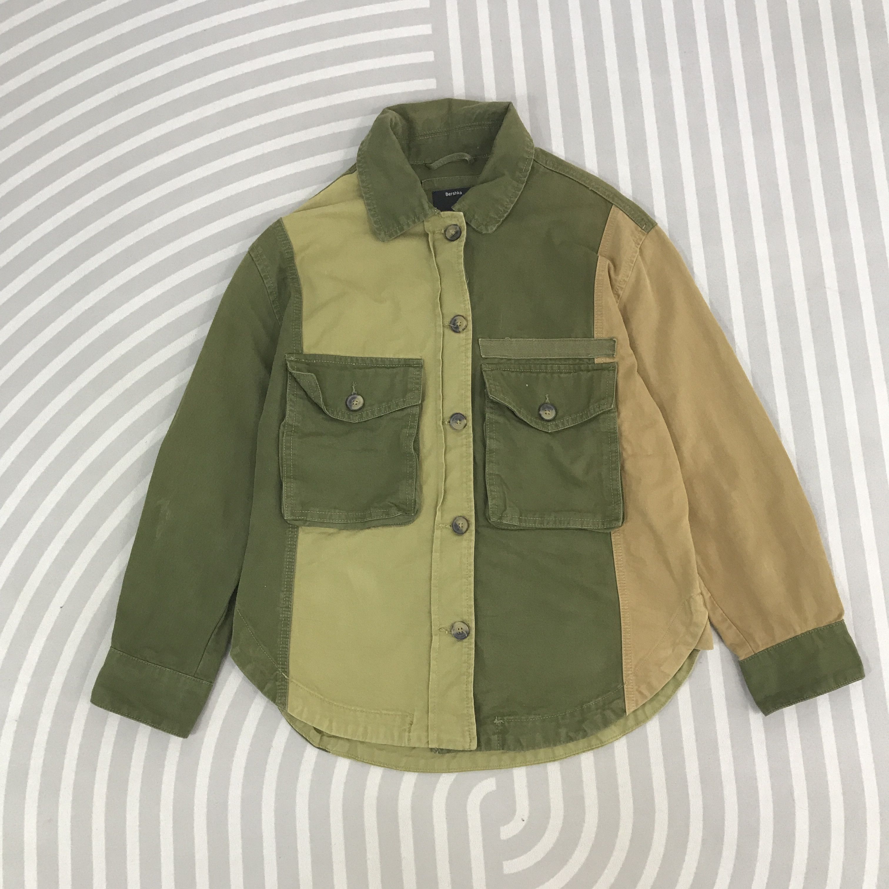 Japanese Brand × Vintage Vintage Bershka Japan design style Patchwork button Jacket Size US L / EU 52-54 / 3 - 1 Thumbnail