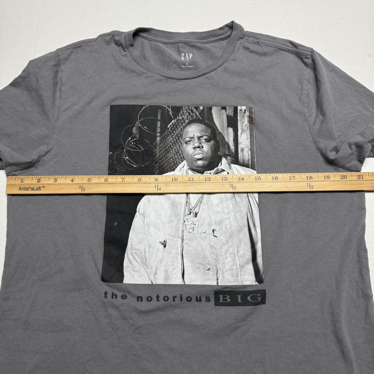 Gap GAP The Notorious B.I.G. Biggie Smalls Graphic Crew T-Shirt Size US L / EU 52-54 / 3 - 5 Thumbnail