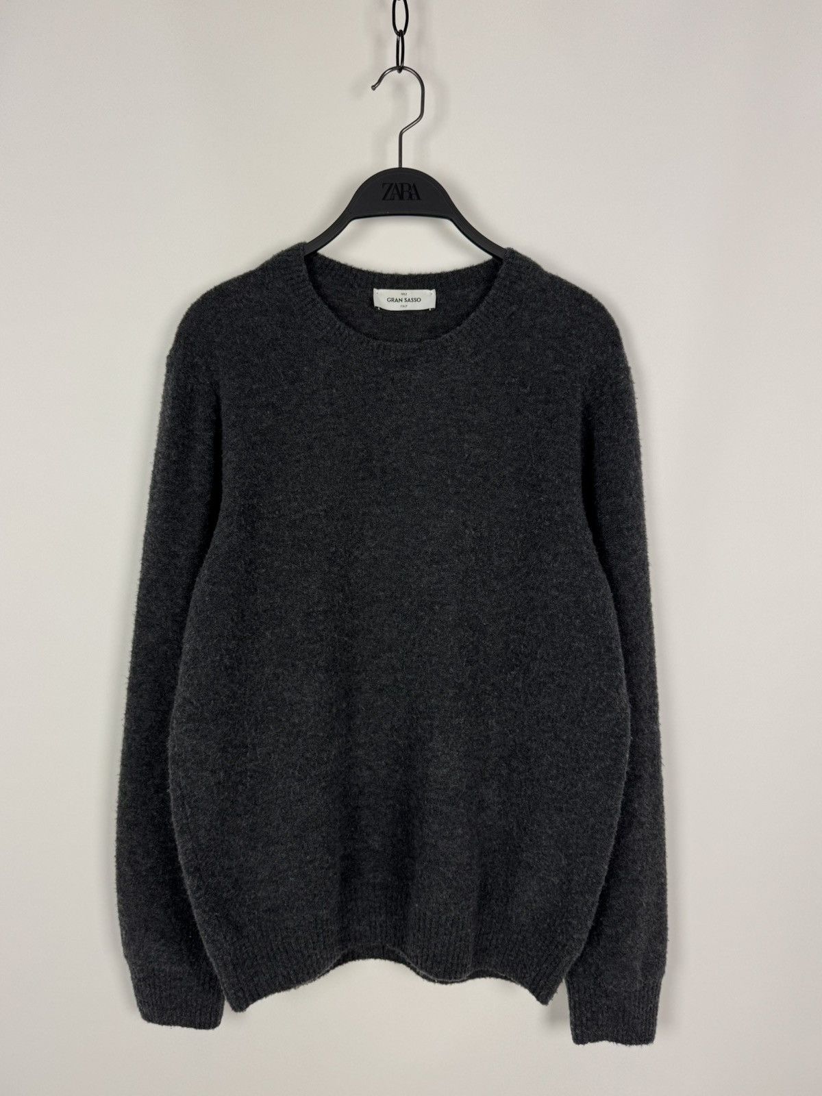 Gran Sasso Italy Wool Gray Basic Sweater