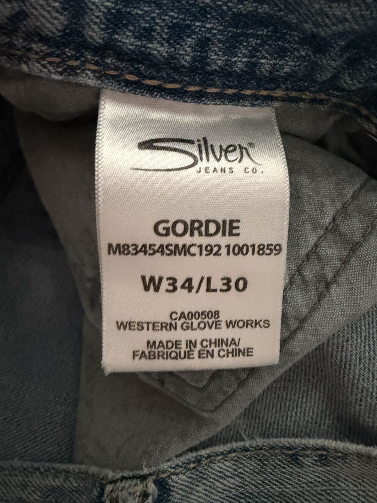 Silver Jeans Co. Silver Jeans Gordie Y2K EMC Denim Light Wash Flap Pocket 34 Size US 34 / EU 50 - 8 Thumbnail