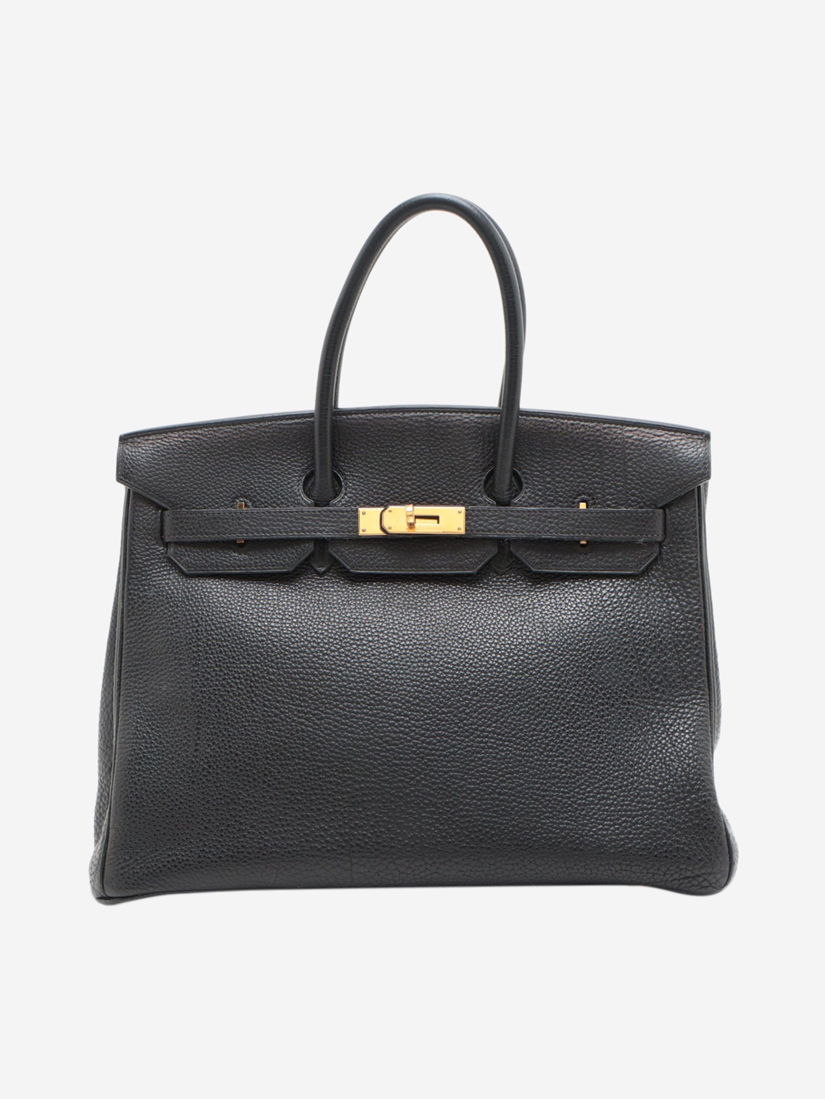 Black vintage 2003 Birkin 35 bag in Togo leather