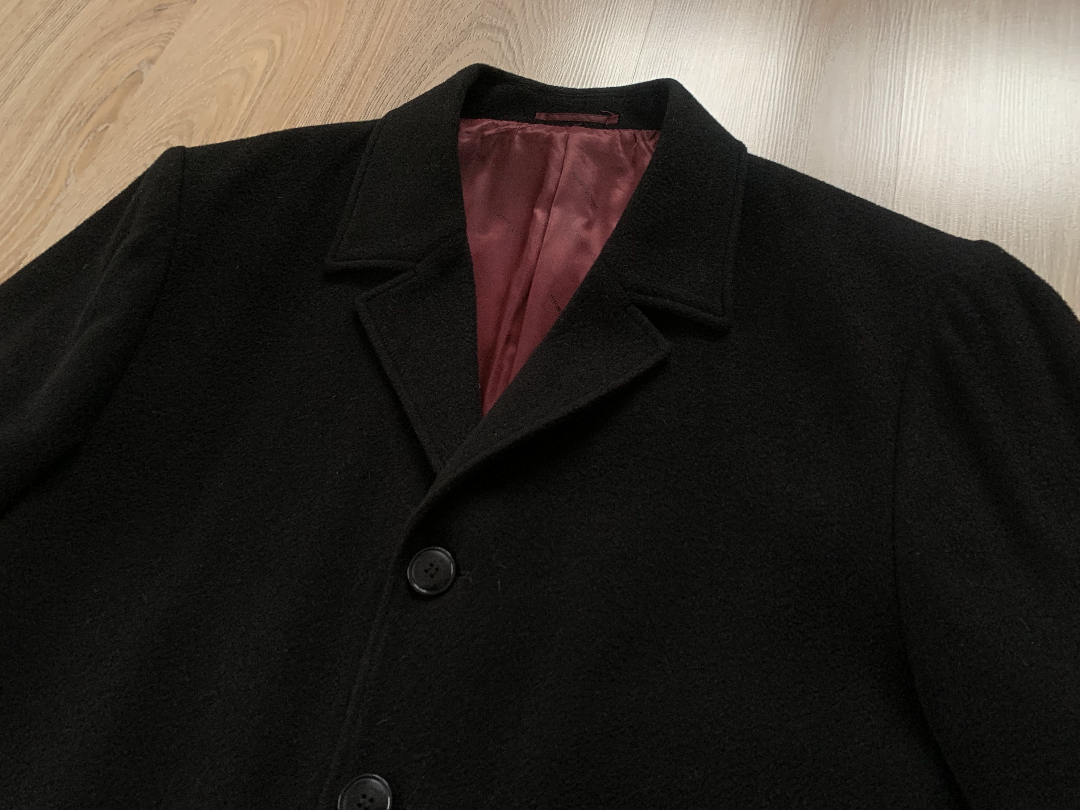 Pierre Cardin Pierre Cardin Black Wool Overcoat Size US XL / EU 56 / 4 - 5 Thumbnail