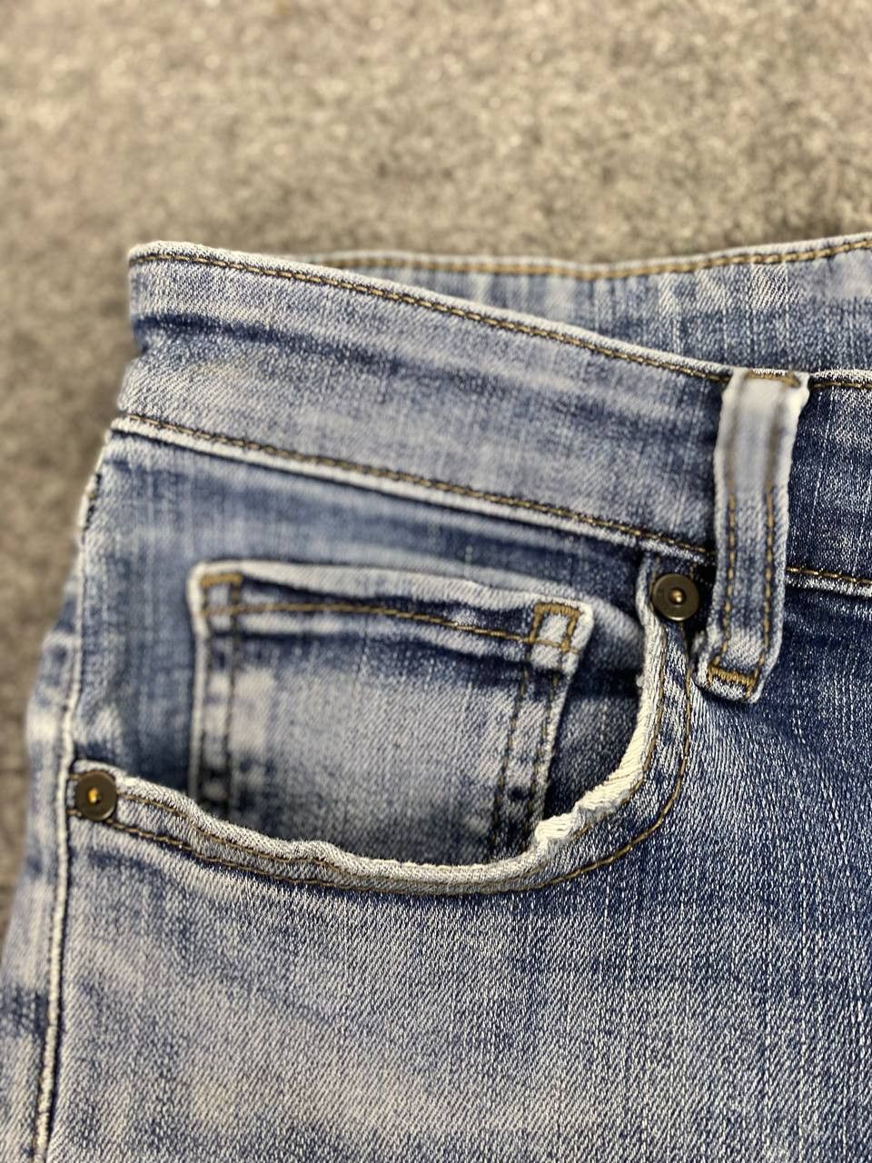 Japanese Brand uniqlo ultra stretch disttressed denim nice design Size US 32 / EU 48 - 8 Thumbnail