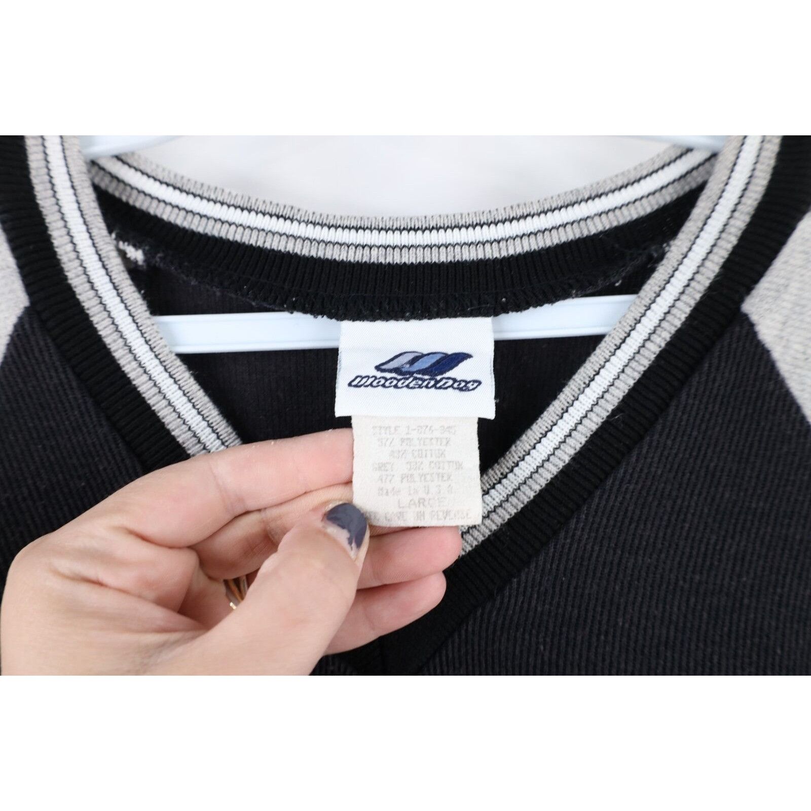 Vintage Vintage 90s Streetwear Faded Ribbed Knit Baggy Fit T-Shirt Size US L / EU 52-54 / 3 - 4 Thumbnail