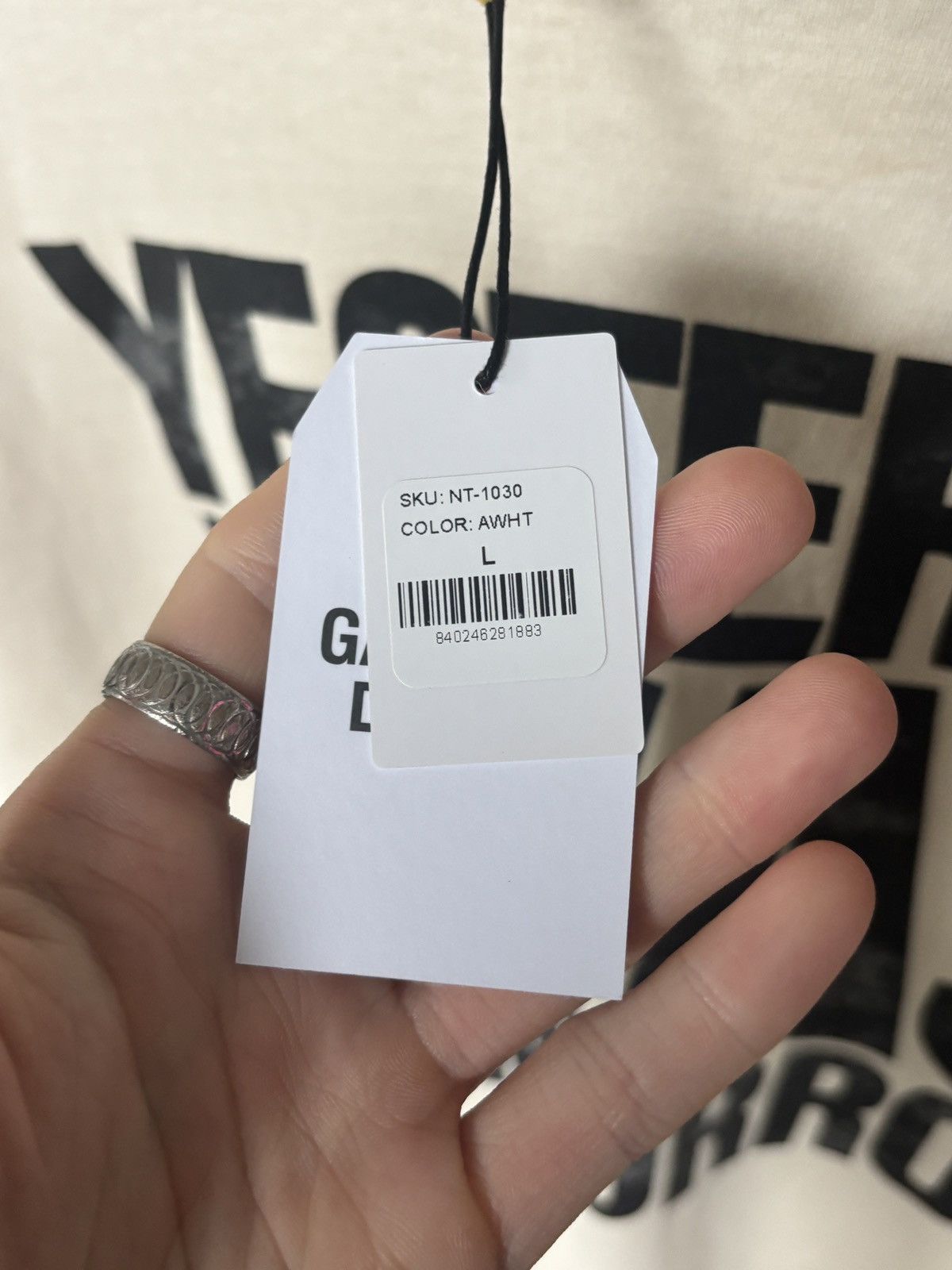 Gallery Dept. NEW | GALLERY DEPT | YESTERDAY TOMORROW LOGO TEE Size US L / EU 52-54 / 3 - 5 Thumbnail