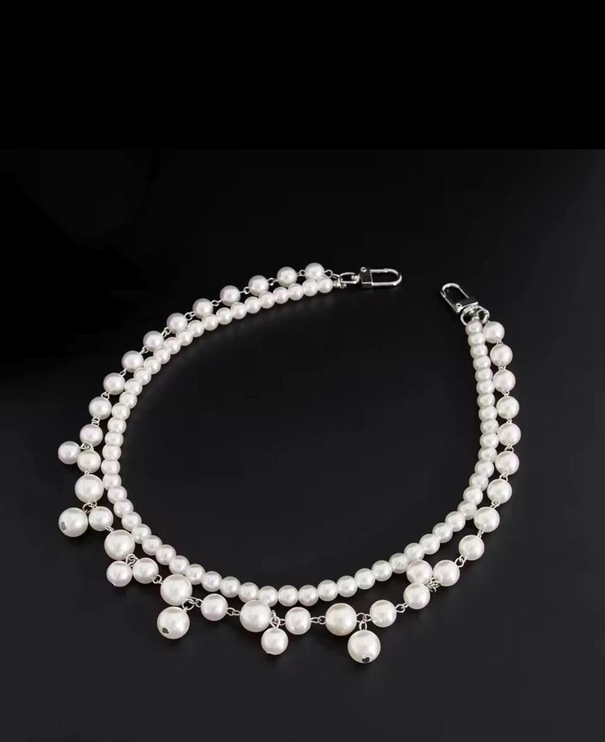 Other Hip Hop Multilayer Imitation Pearl Pants Chain Wallet Belt Size ONE SIZE - 4 Thumbnail
