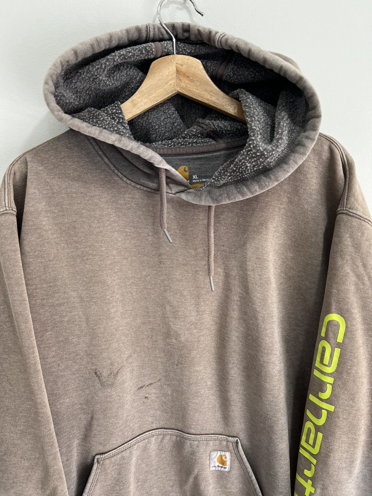 Carhartt Vintage Carhartt Sun Faded Hoodie Sweater Spellout Size US XL / EU 56 / 4 - 3 Thumbnail