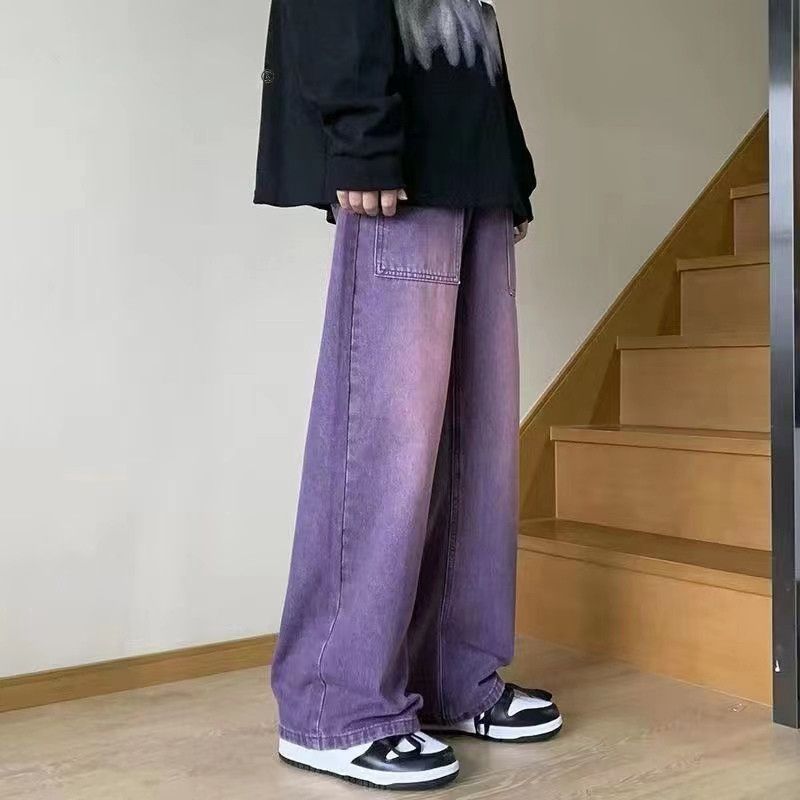 Japanese Brand × Jean Street vintage distressed washed purple jeans Size US 34 / EU 50 - 6 Thumbnail