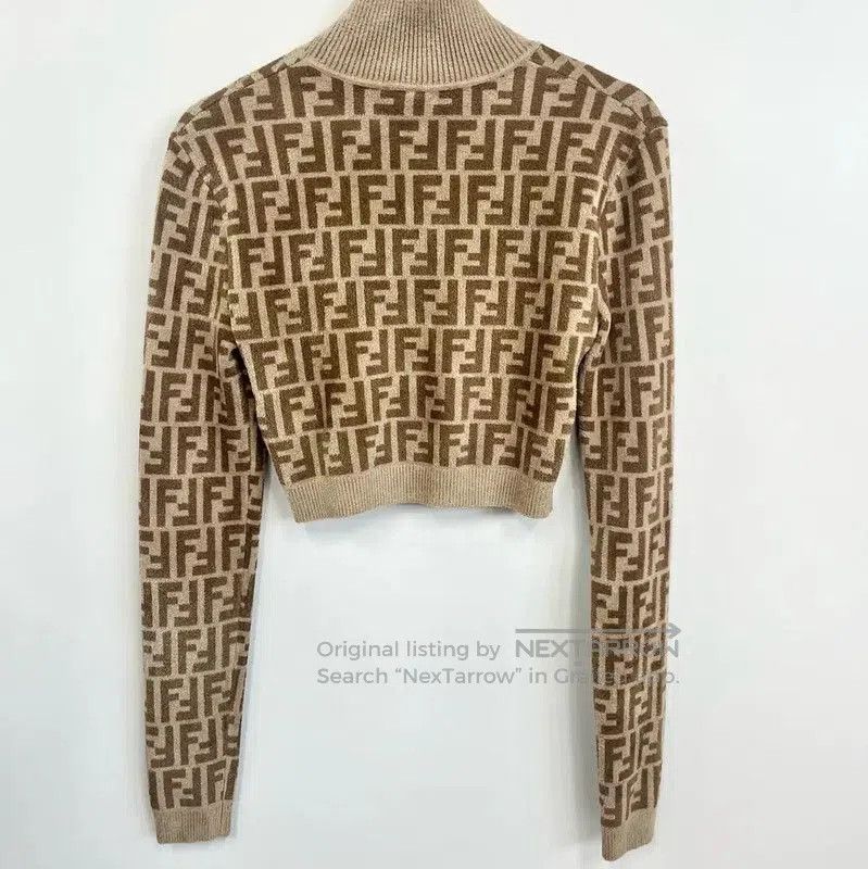 Fendi Fendi Brown Knit Sweater Size S . Size S / US 4 / IT 40 - 2 Thumbnail