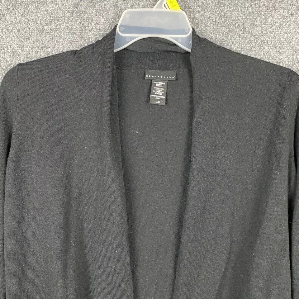 Other Apostrophe Cardigan Medium Women's Cotton Blend Black M Size M / US 6-8 / IT 42-44 - 3 Thumbnail