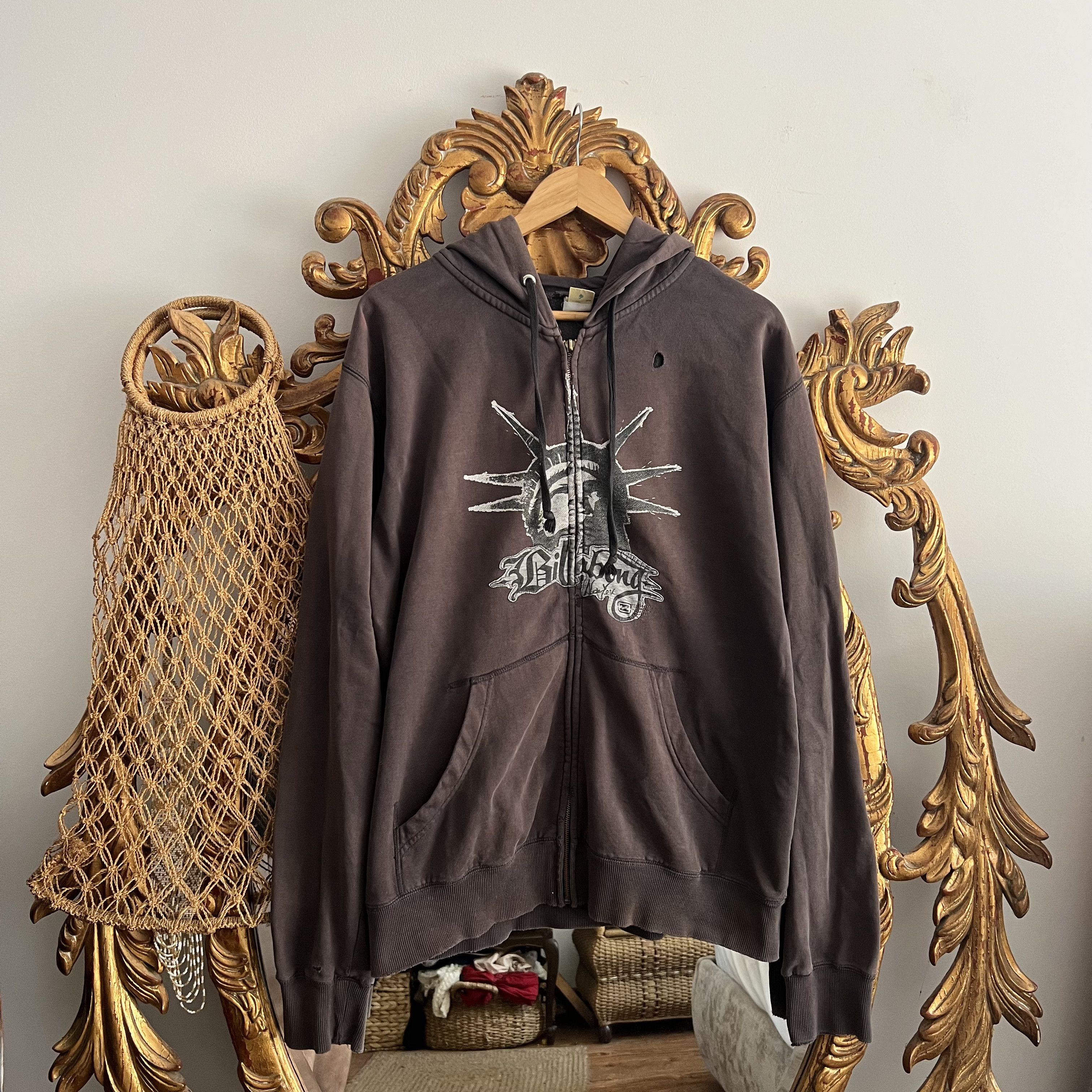 Vintage Vintage 90s Bilabong New York zip hoodie Sz xl Size US XL / EU 56 / 4 - 1 Thumbnail