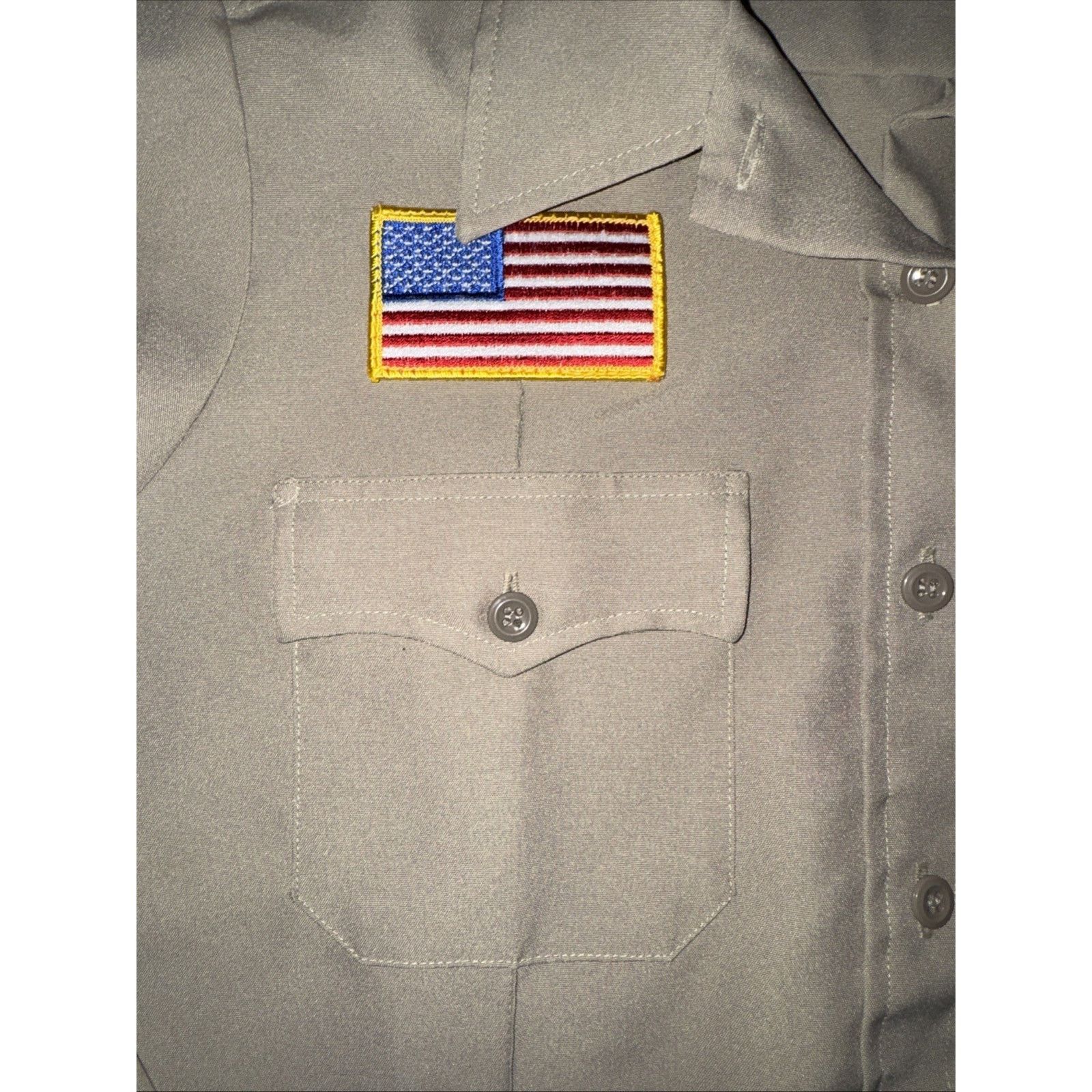 Flying Cross × Vintage Vintage Flying Cross Tan Shirt 23x27 Polyester USA Military Size US L / EU 52-54 / 3 - 2 Thumbnail
