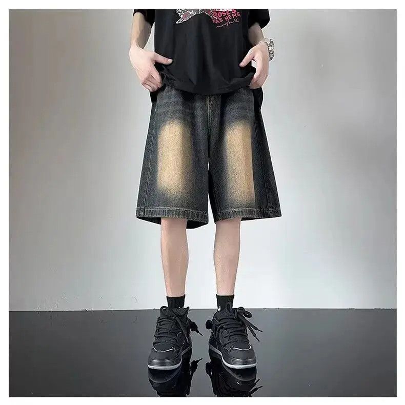 Japanese Brand Retro straight leg wide leg denim shorts Size US 32 / EU 48 - 5 Thumbnail
